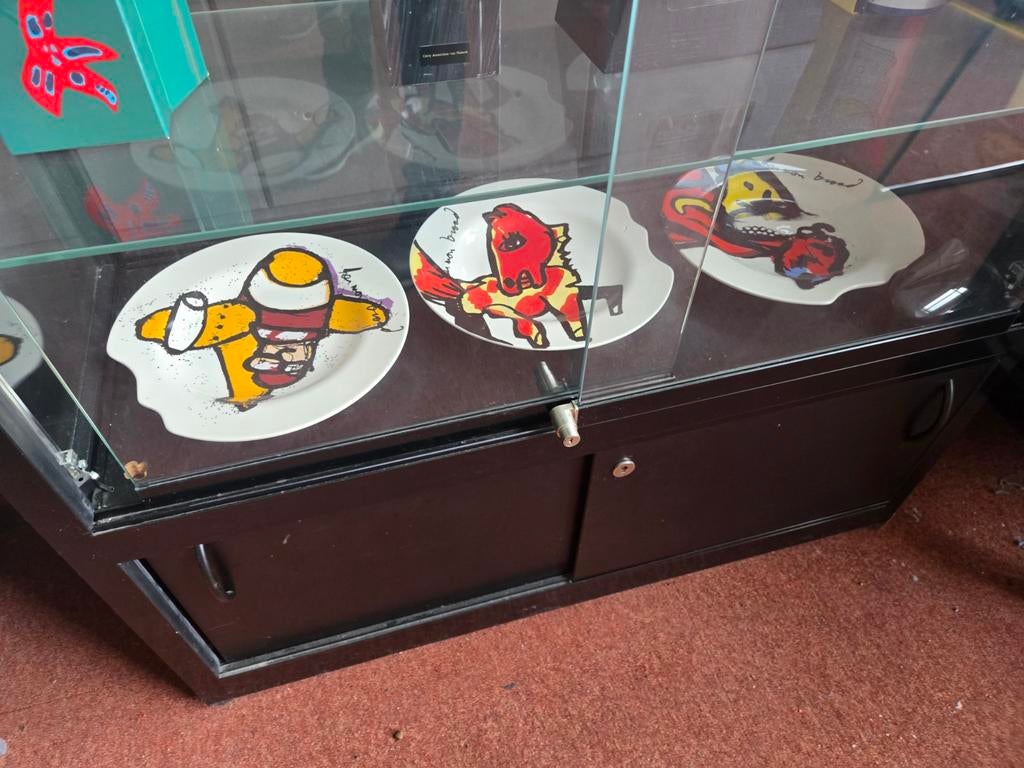 Borden Herman Brood, set van 3 stuks, Ophalen, Gebruikt, Keramiek, Bord(en)