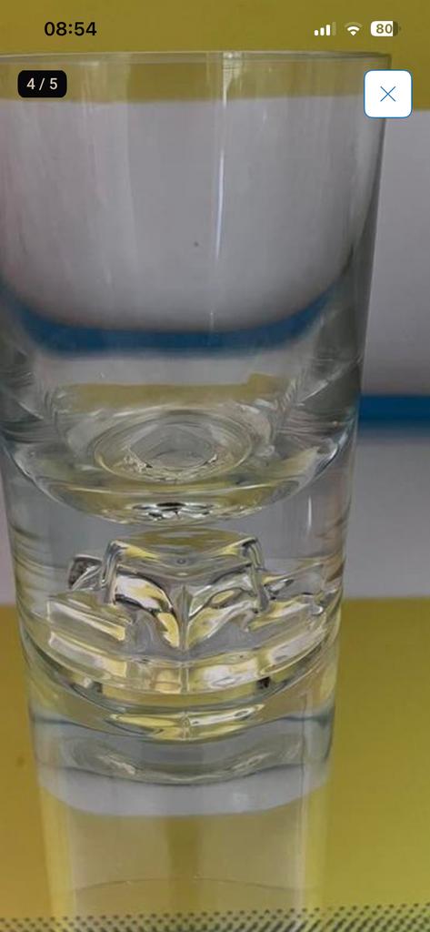 DESIGN DRINKGLAZEN. —. FAKE ICE CUBE. —  2 STUKS., Ophalen of Verzenden