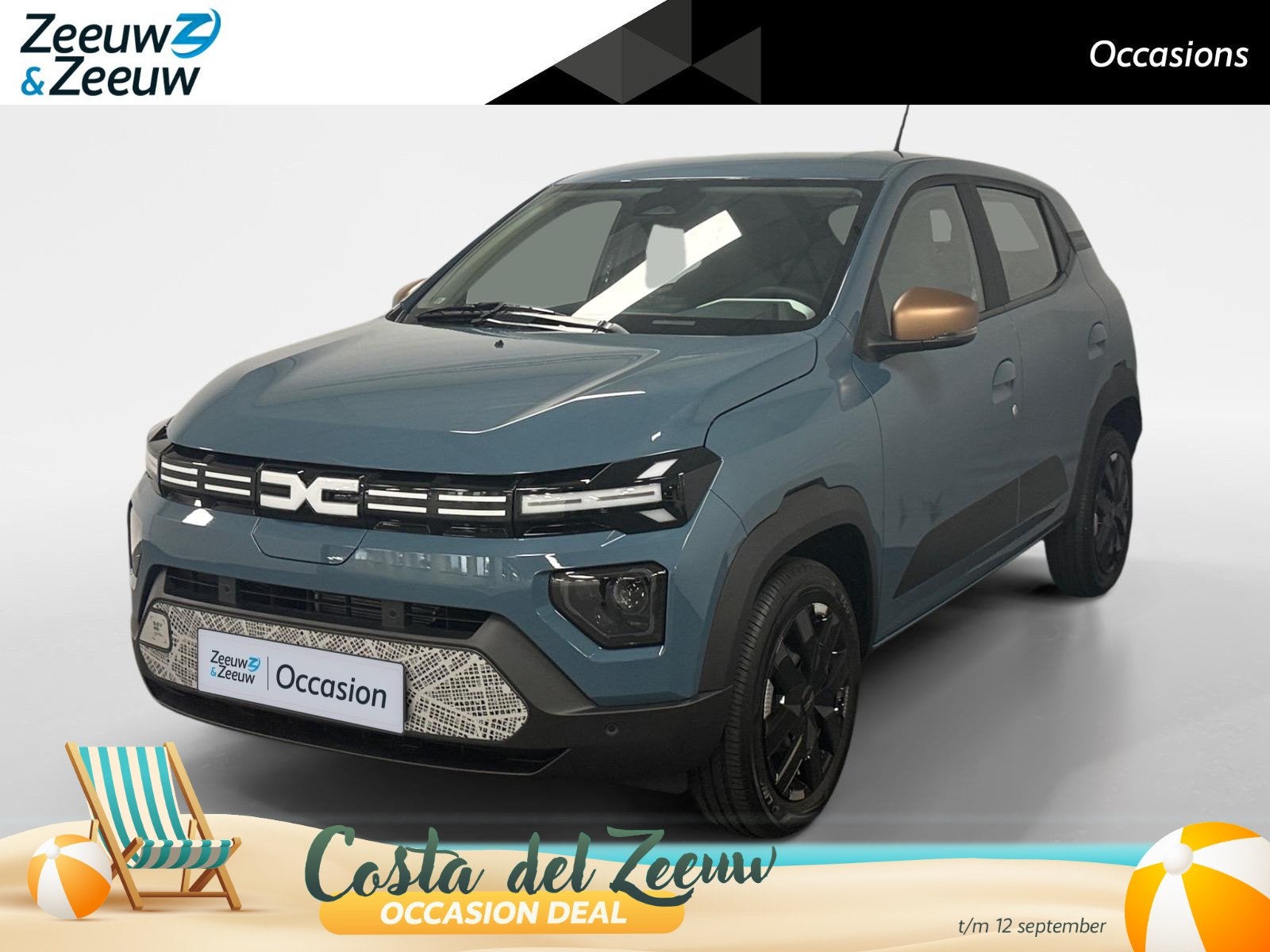 Dacia Spring Extreme 65 26.8 kWh AIRCO NAVIGATIE APPLE CARPL, Auto's, Dacia, 12 maanden, Leder en Stof, Origineel Nederlands, Grijs