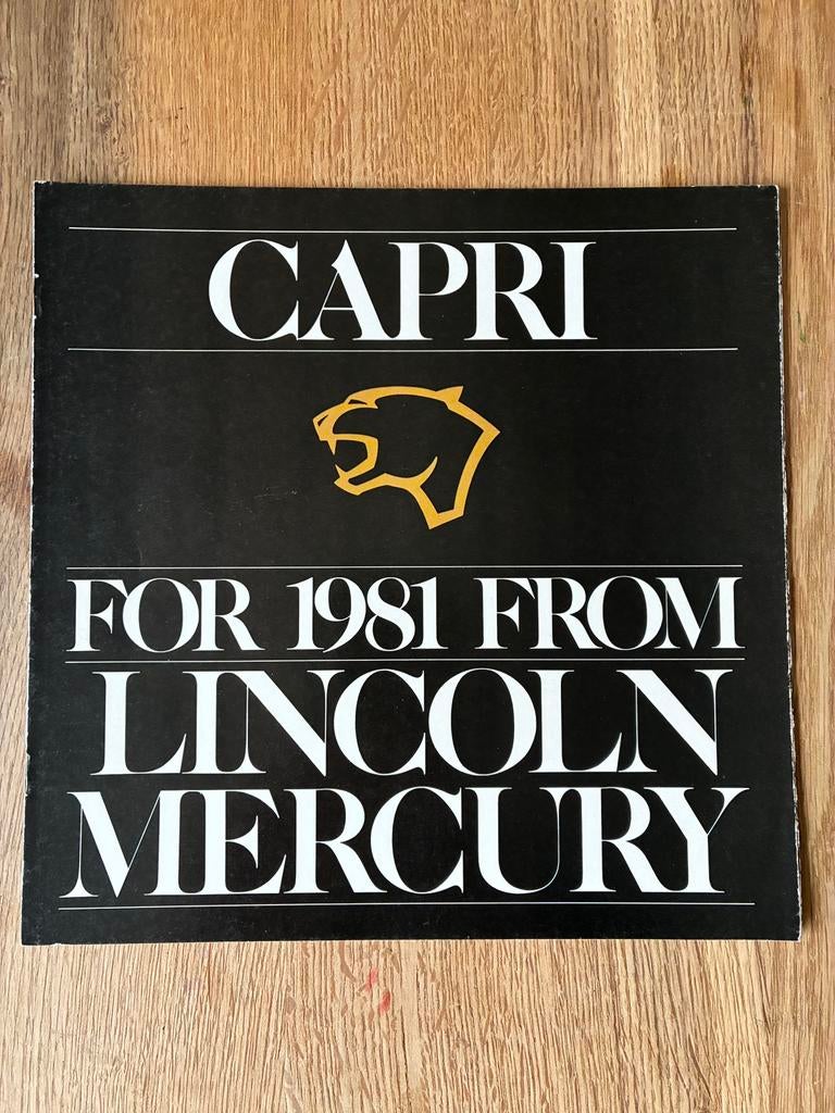 1981 Mercury Capri brochure, Ophalen of Verzenden, Zo goed als nieuw, Overige merken