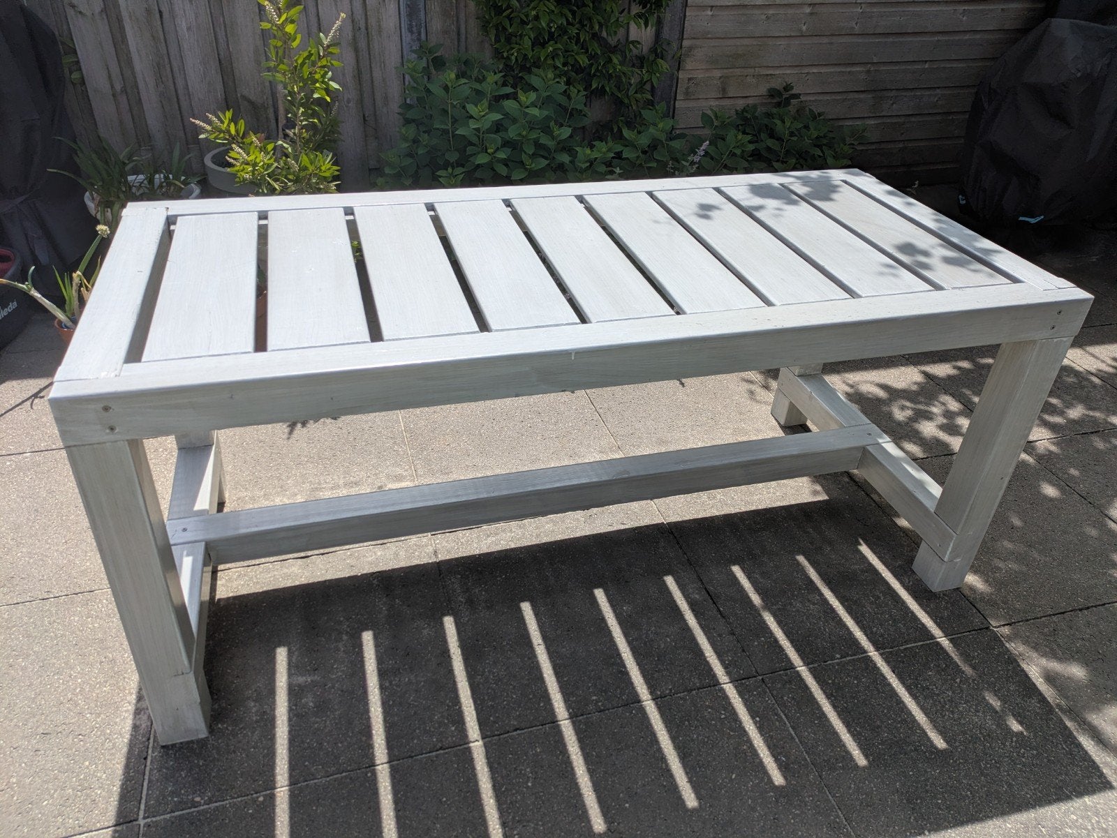 Hillhout Luna tuintafel 180x80x78 cm, Tuin en Terras, Tuintafels, Gebruikt, Rechthoekig, Hout, Ophalen