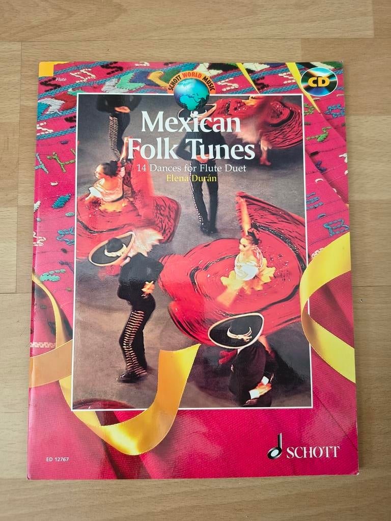 Mexican Folk Tunes, duetten voor dwarsfluit met cd, Ophalen of Verzenden, Zo goed als nieuw, Les of Cursus