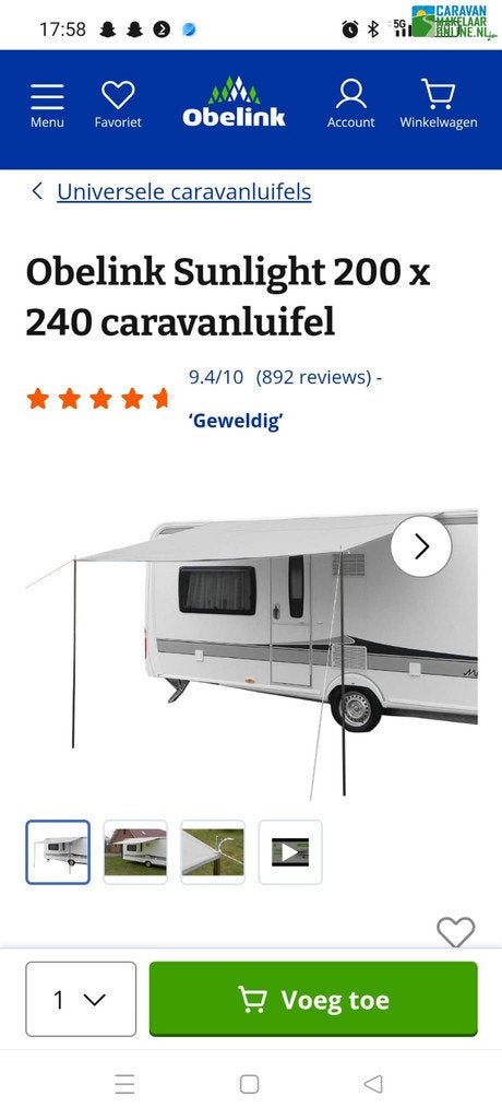 Caravelair Antarès Luxe 372, Standaardzit, Tot en met 2, 750 - 1000 kg, 4 tot 5 meter