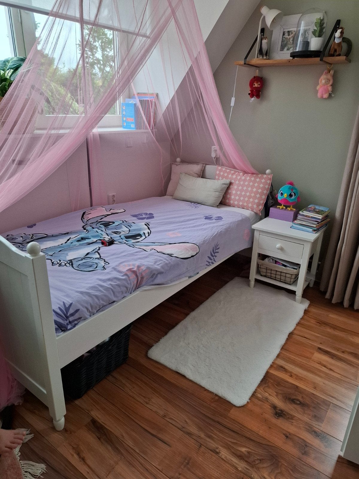 Gratis bed, nachtkastje en bureau!, Gebruikt, 50 tot 100 cm, 150 tot 200 cm, Overige houtsoorten