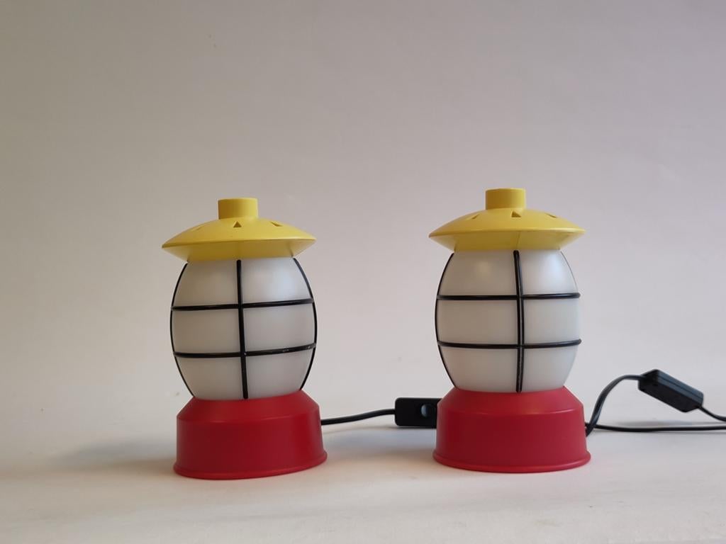 2x vintage Ikea lampje Mammut jaren 90 lamp lantaarn, Gebruikt, ., Ophalen of Verzenden, .