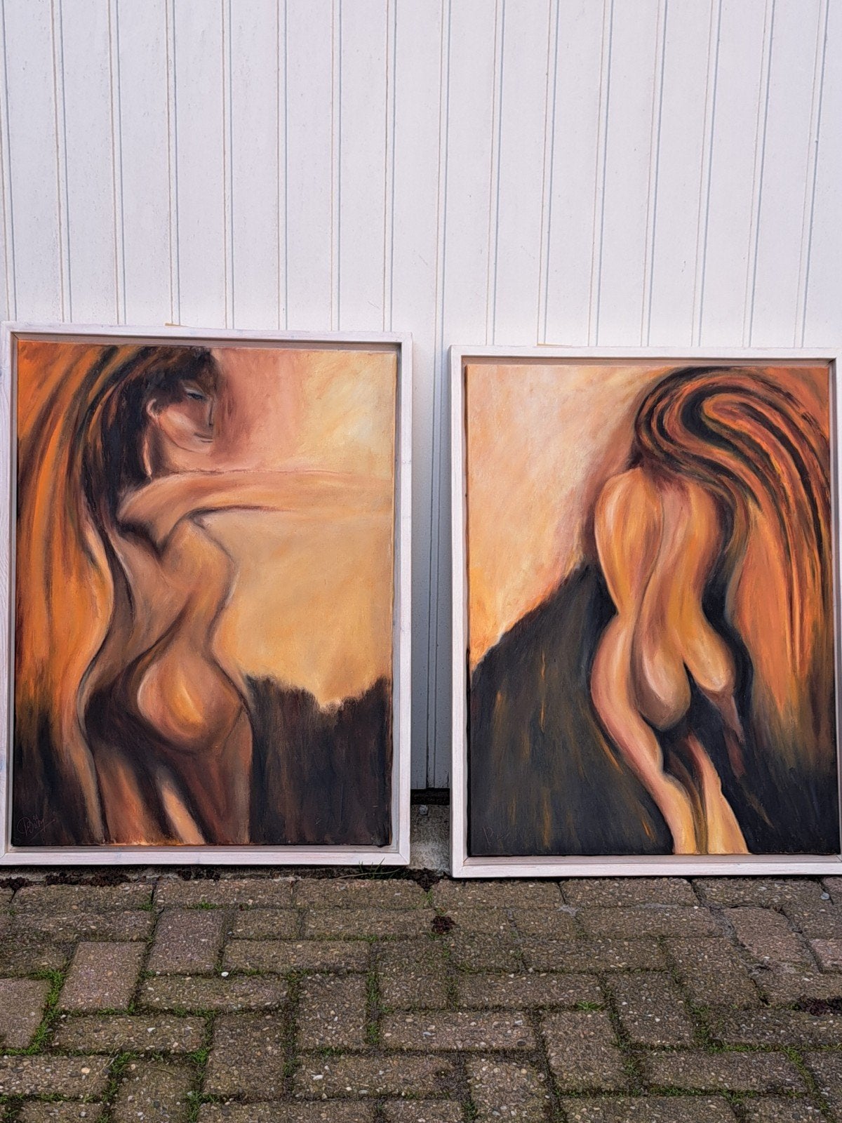 Tweeluik schilderijen,, Ophalen