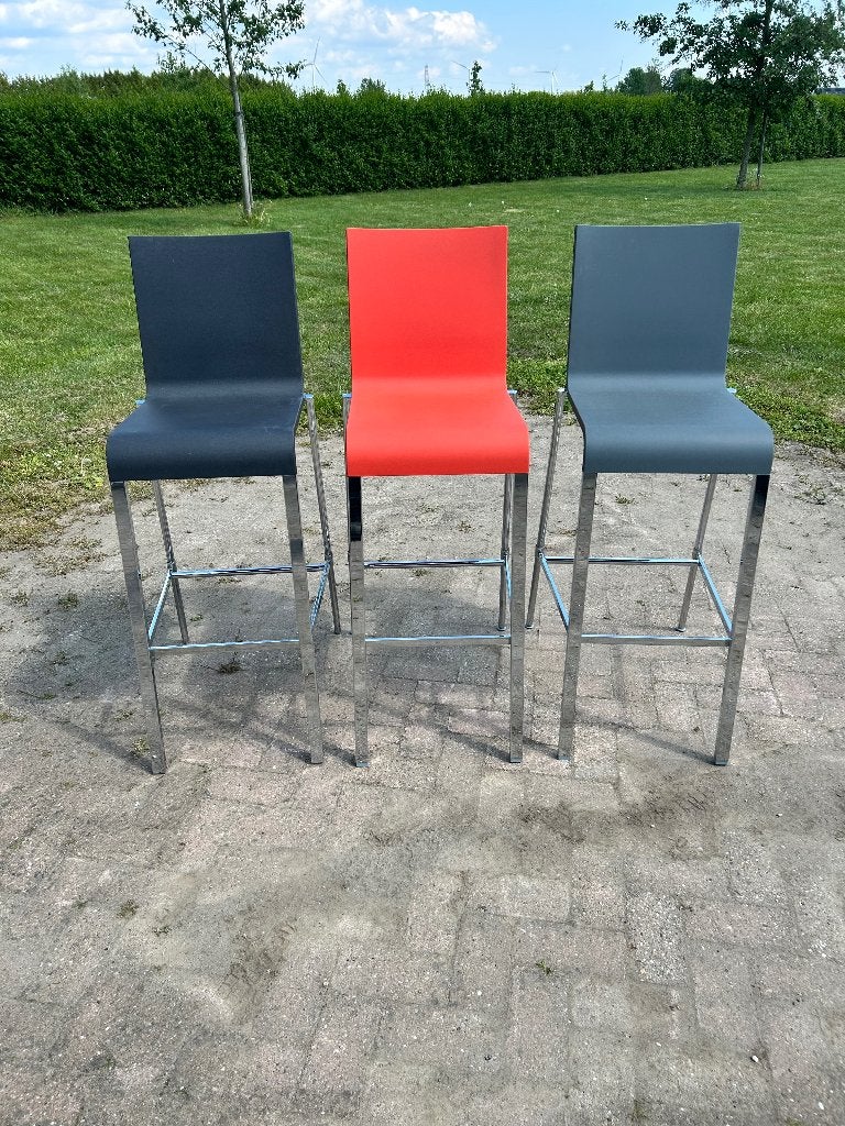 Partij: Vitra .03 Design Barkrukken Maarten Van Severen, Ophalen, 5 krukken of meer, Met voetsteun, 60 tot 90 cm