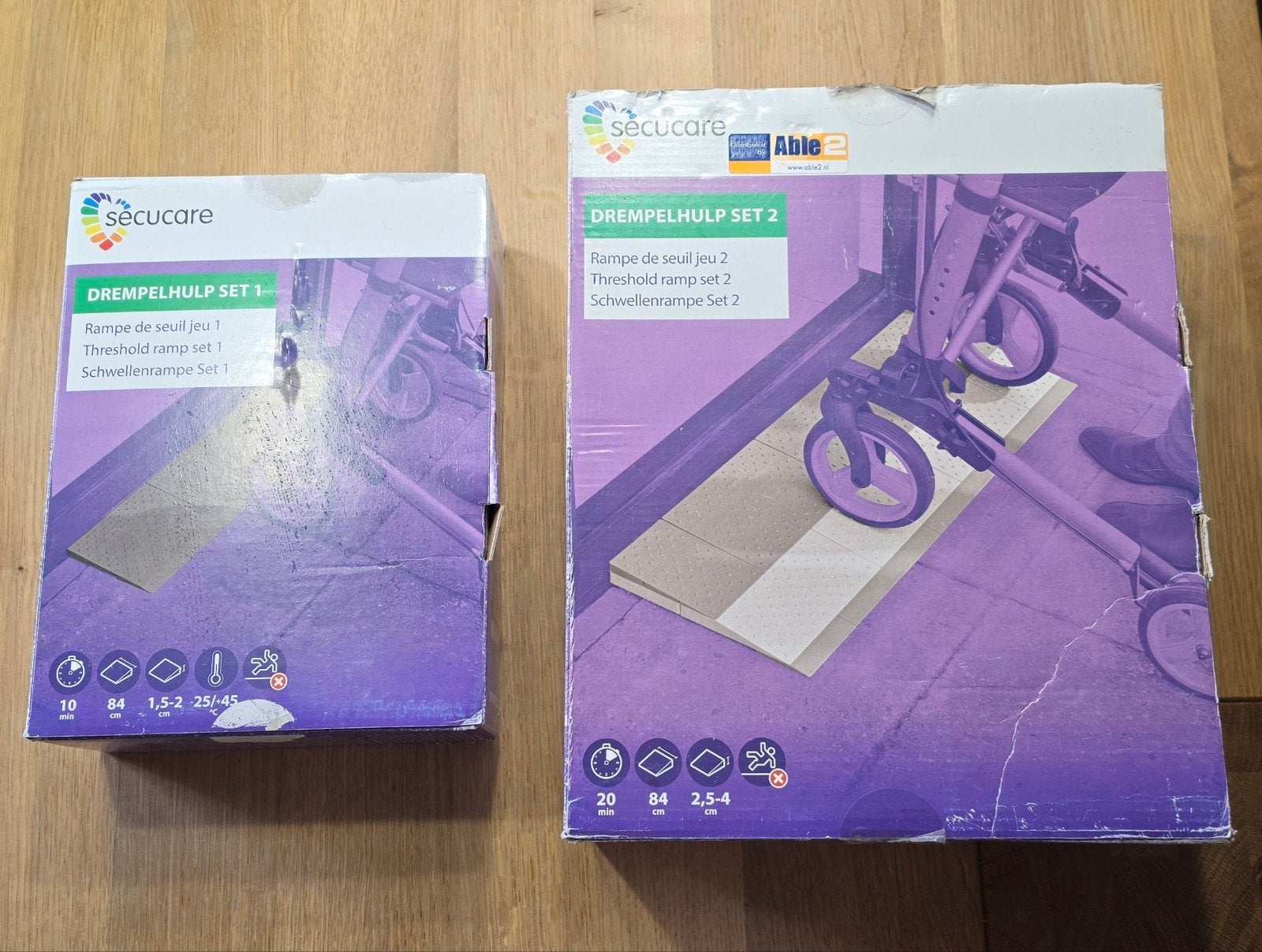 Te koop: modulaire drempelhulp van Secucare (set 1 en 2), Diversen, Ophalen of Verzenden, Gebruikt