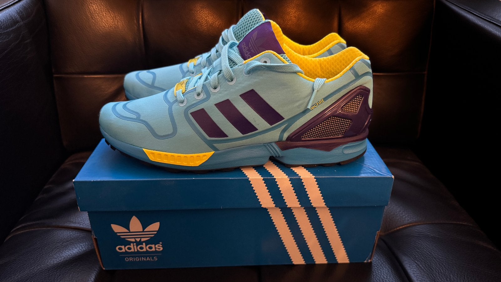 Adidas ZX Flux Techfit OG Aqua (AF 6303), Ophalen of Verzenden, Zo goed als nieuw, Blauw