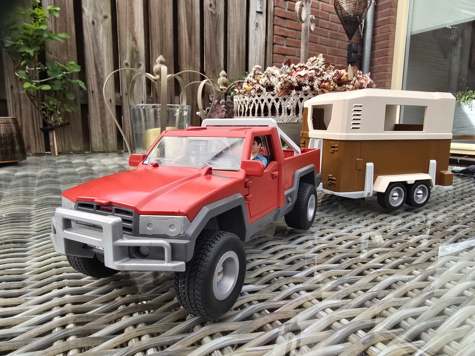 schleich paarden trailer, Verzamelen, Ophalen of Verzenden, Zo goed als nieuw, Paard, Beeldje of Figuurtje