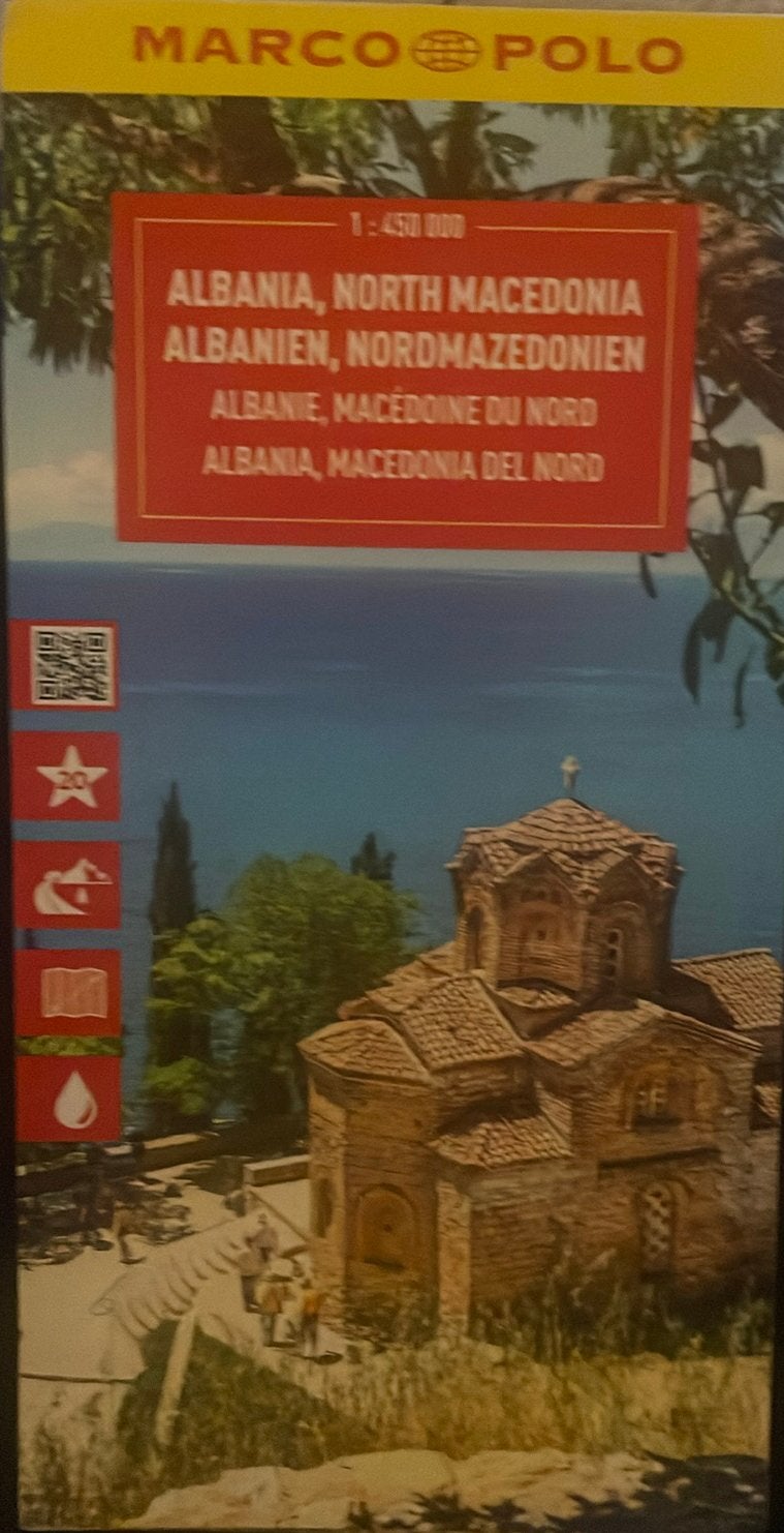 Marco-Polo wegenkaart Albanië en Noord Macedonië, 2000 tot heden, Nieuw, Landkaart, Europa Overig