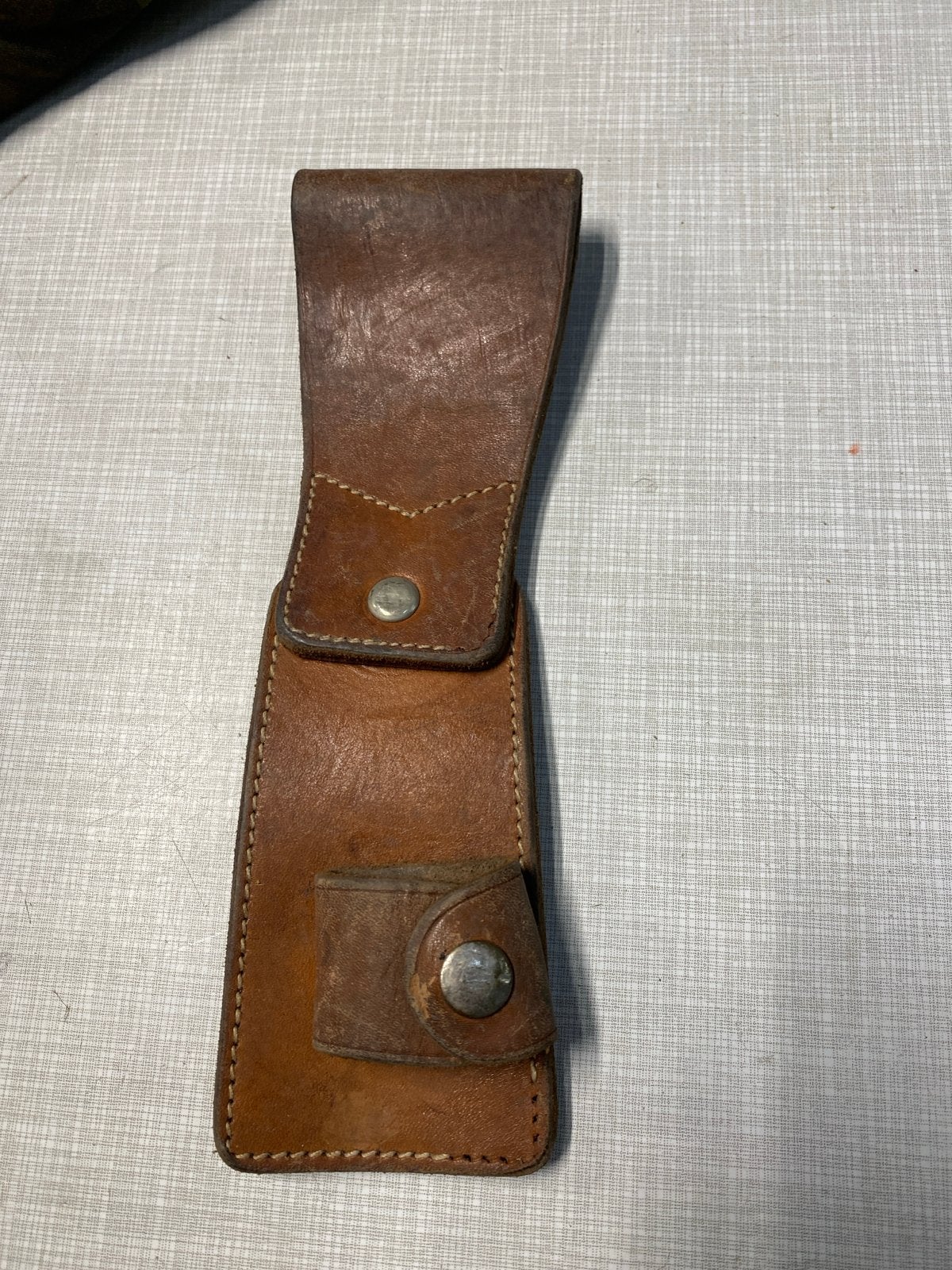 Originele KMar knuppelhouder - Bruin leer, Ophalen of Verzenden, H, H, H