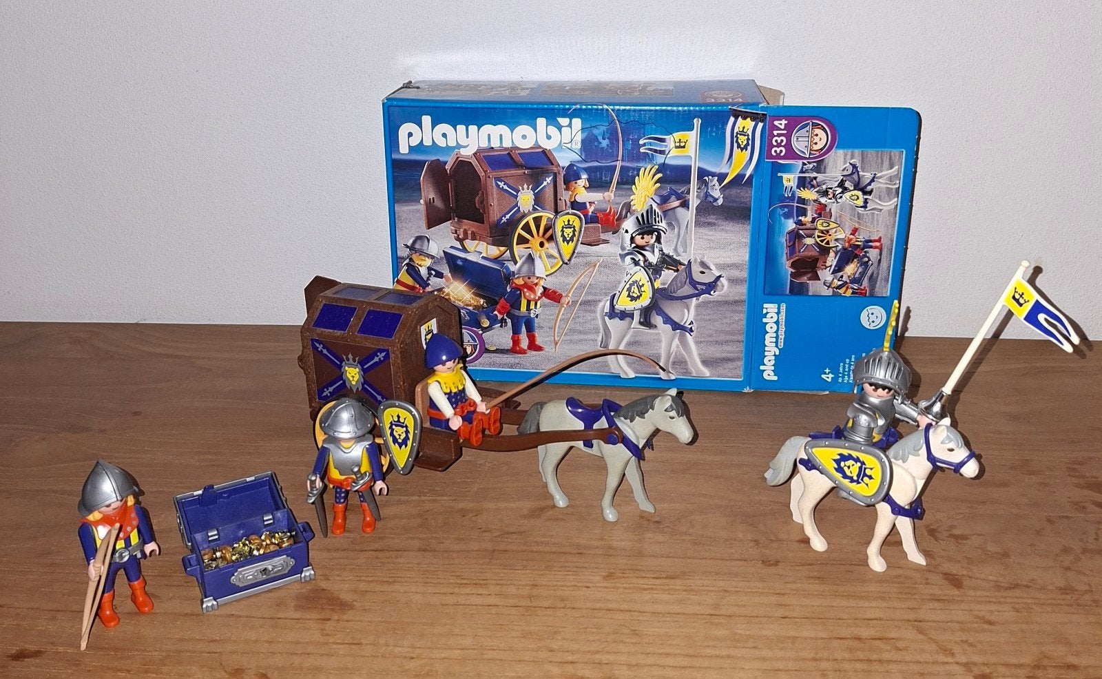 Playmobil 3314 Complete Set - Ridderkoets met Schat, Ophalen of Verzenden, Zo goed als nieuw, Complete set