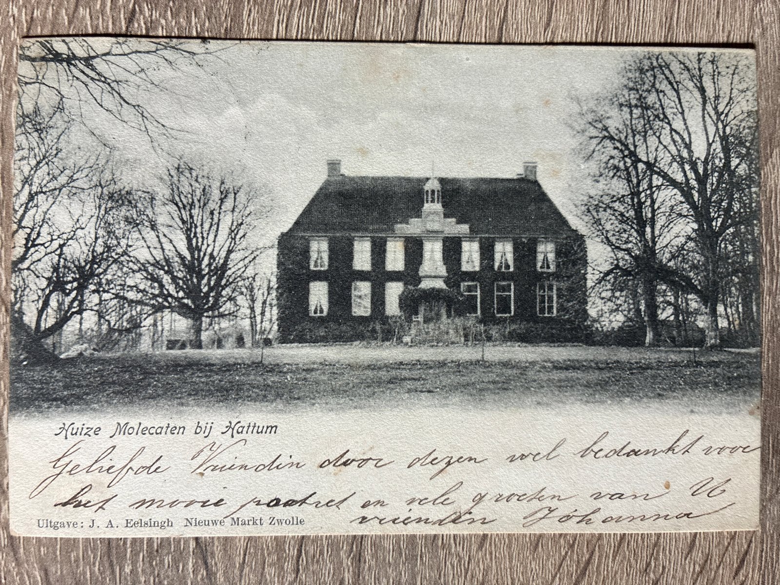 Oude Ansichtkaart: Huis Molecaten bij Hattum 1903, Verzenden, Voor 1920, Gelopen, Gelderland