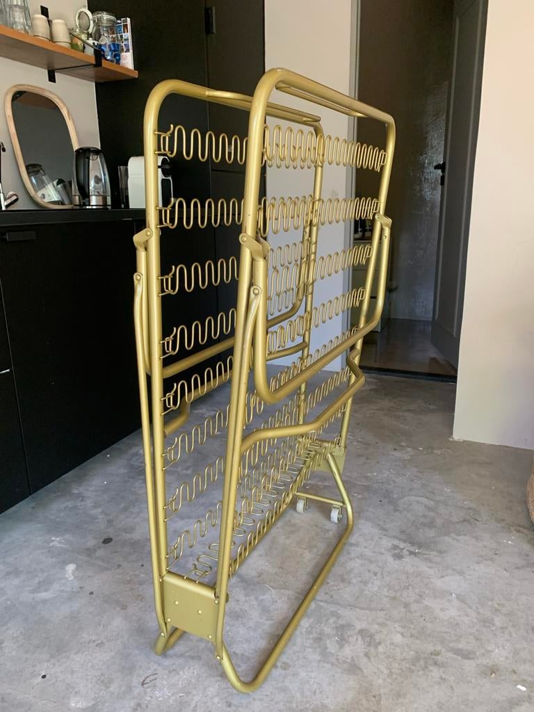 Goudkleurig opklapbed / logeerbed, Ophalen, Gebruikt, 190 cm of minder, 80 cm