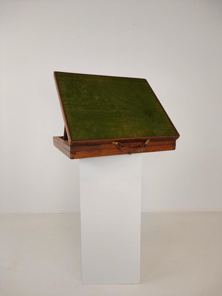Antieke draagbare lessenaar koffer – circa 1920, Antiek en Kunst, Ophalen of Verzenden