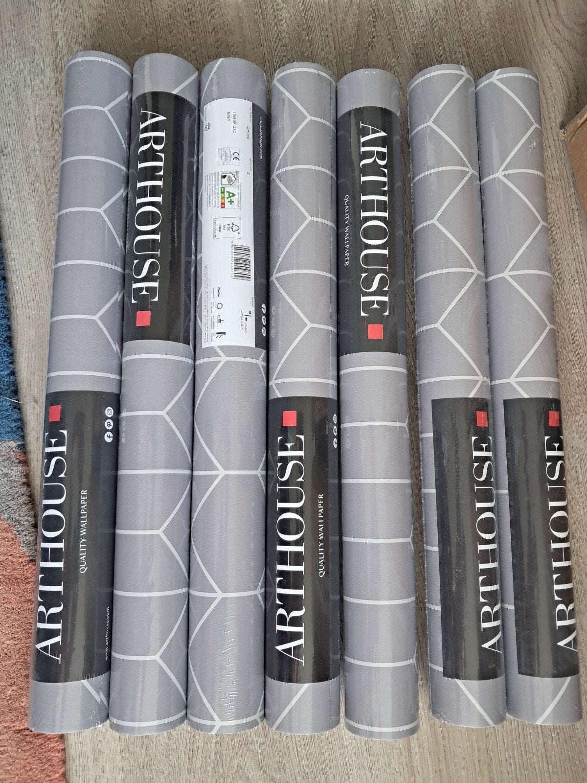 Arthouse Linear Geo Grey behang 909700, Huis en Inrichting, Stoffering | Behang, Ophalen of Verzenden