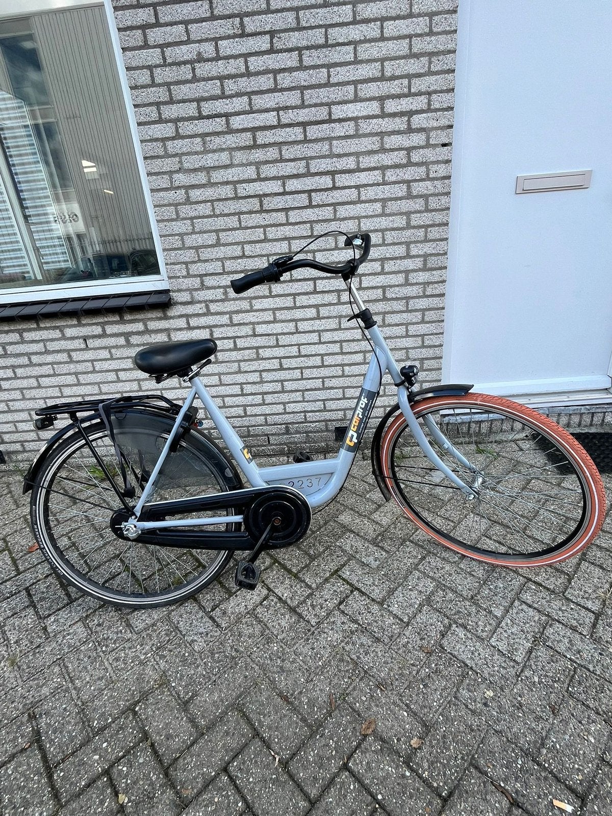Fiets licht blauw / grijs, Fietsen en Brommers, Fietsen | Dames | Damesfietsen, Terugtraprem, Fiets, Versnellingen, Zo goed als nieuw