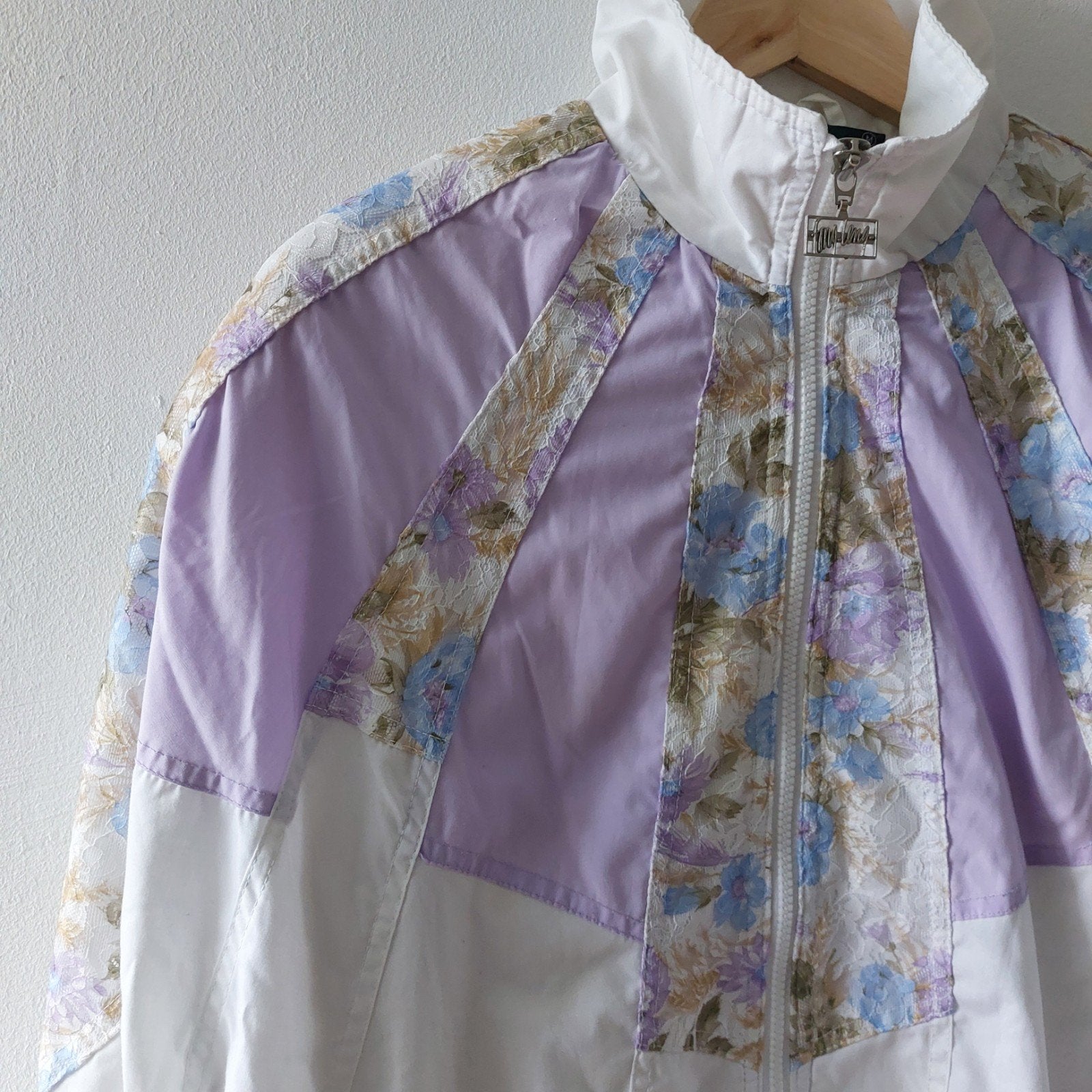 Vintage 80s Fong Leng oversized sportswear jacket M, Fong Leng, Ophalen of Verzenden, Gedragen, Maat 38/40 (M)