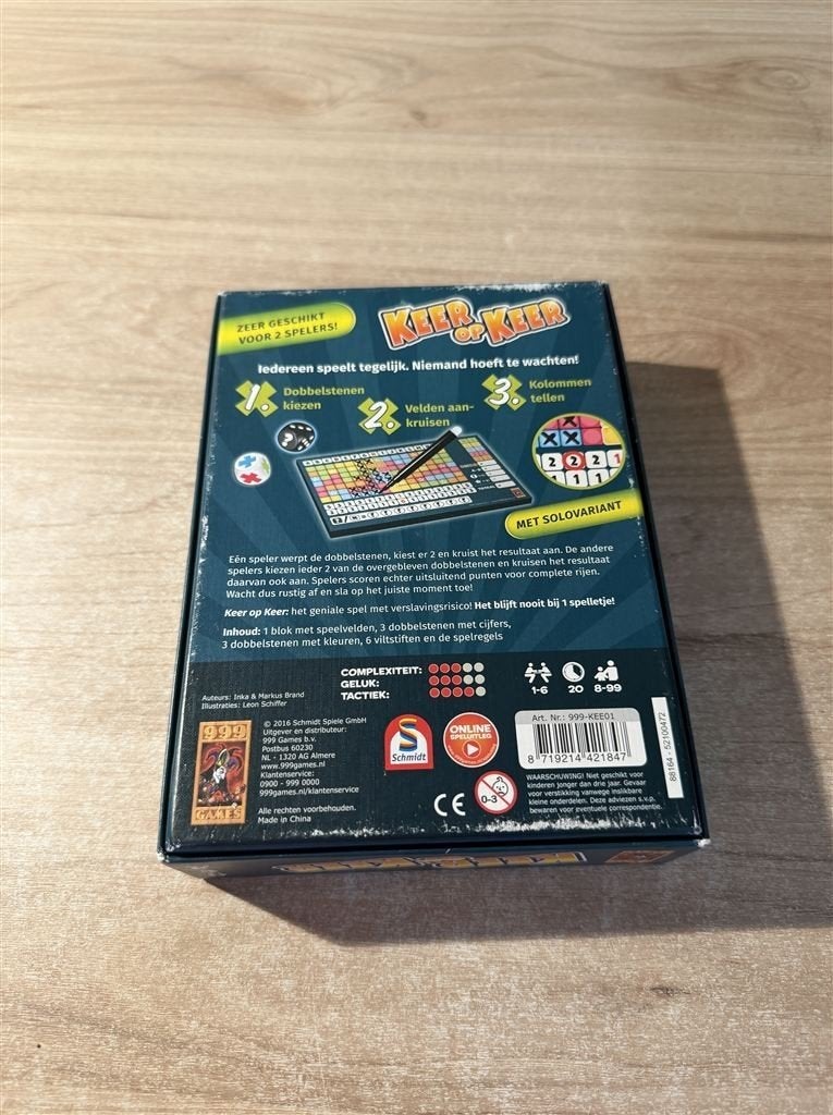 Keer op Keer - 999 games - S6983, Ophalen of Verzenden, Zo goed als nieuw