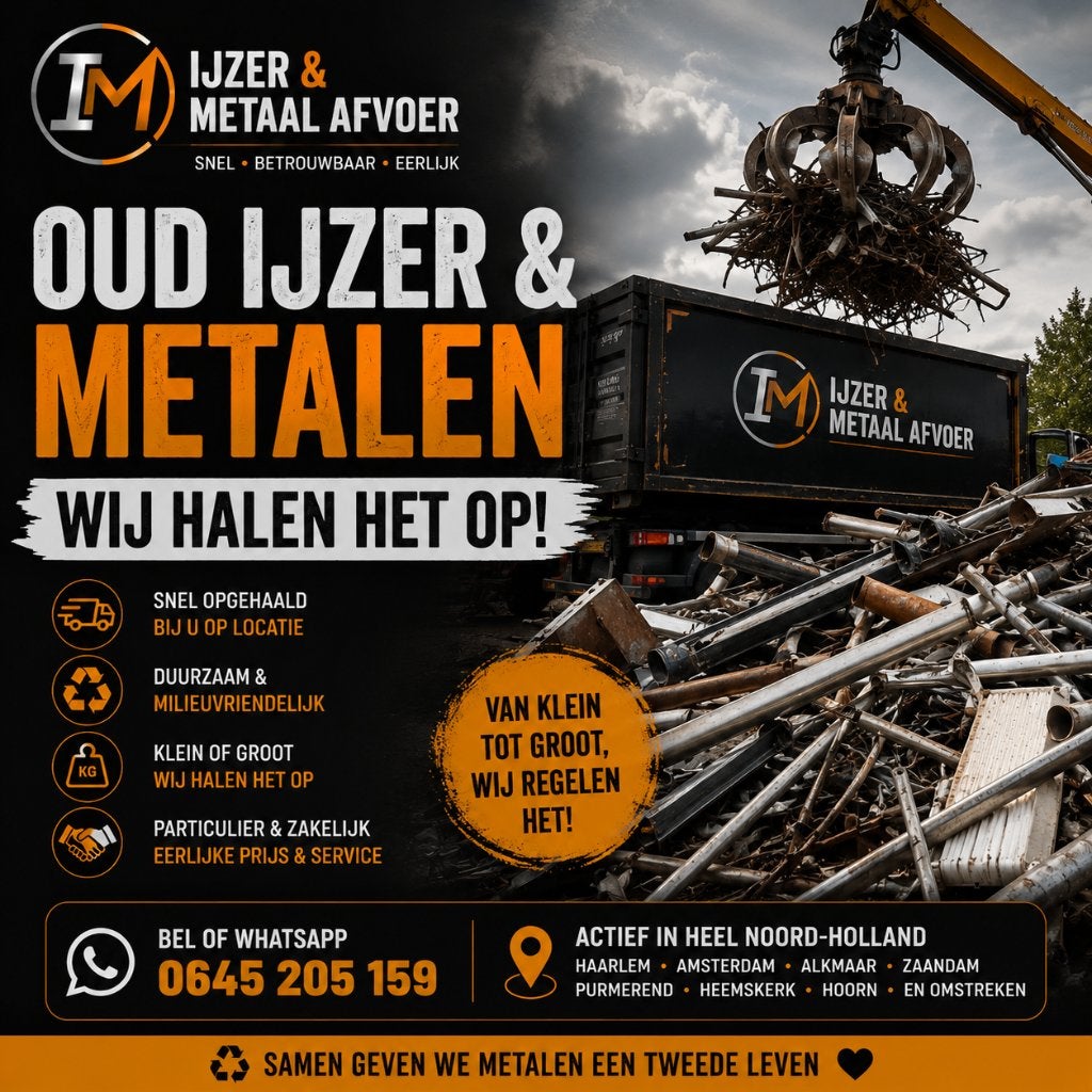 Oud ijzer & metalen afvoer - Wij halen het op!, Ophalen, Gebruikt, Overige metalen