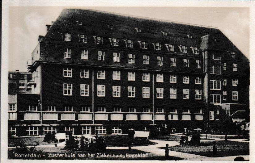 ROTTERDAM - ZUSTERHUIS van het ZIEKENHUIS EUDOKIA, Ophalen of Verzenden, 1940 tot 1960, Ongelopen, Zuid-Holland