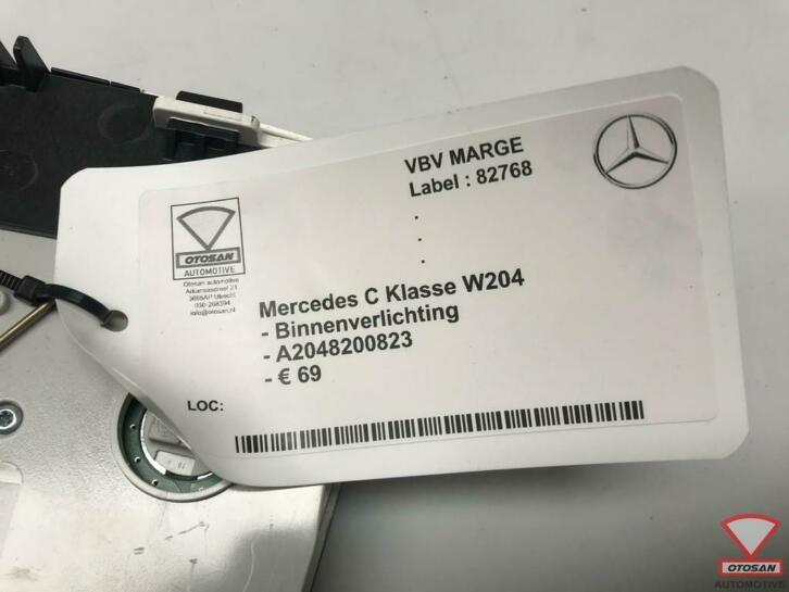 mercedes c klasse w204 binnenverlichting hemel a2048200823, Gebruikt, Mercedes-Benz AG, Mercedes-Benz, Ophalen of Verzenden