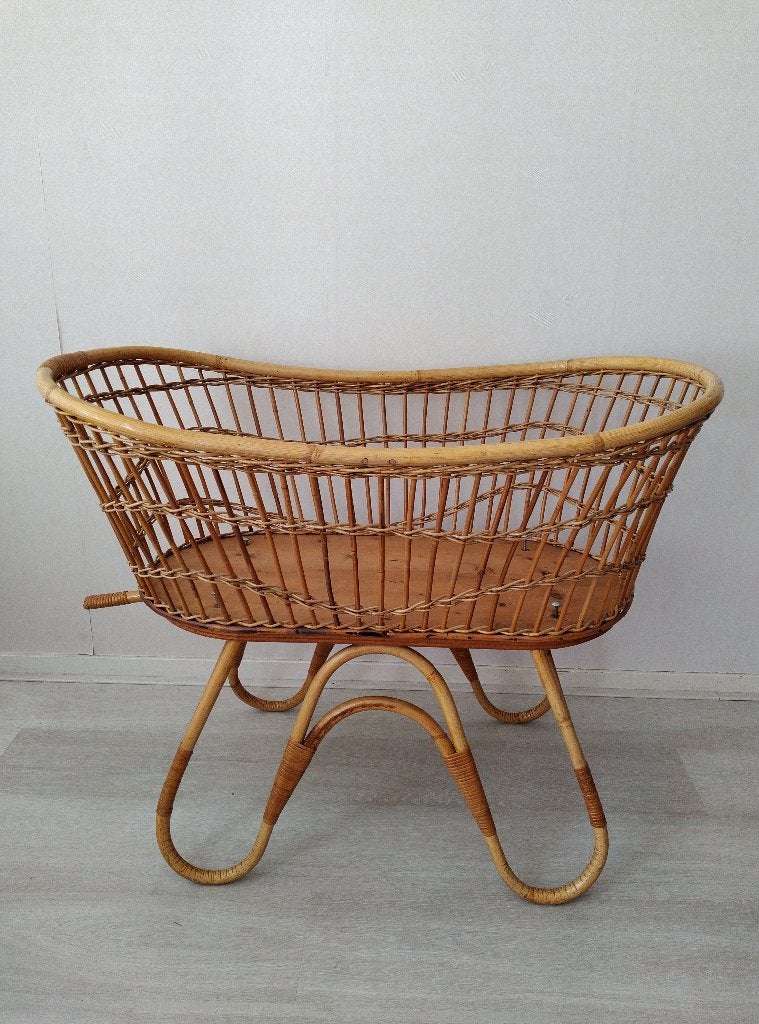 Rieten / houten wieg, Kinderen en Baby's, Babywiegjes en Ledikanten, Ophalen, Gebruikt, Wieg