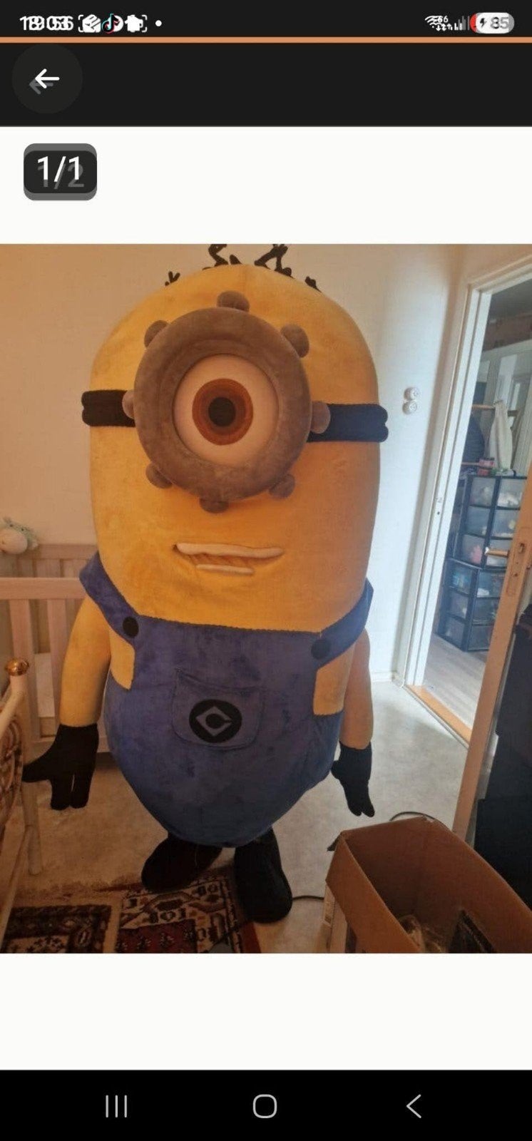 minion mascotte pak, Ophalen of Verzenden