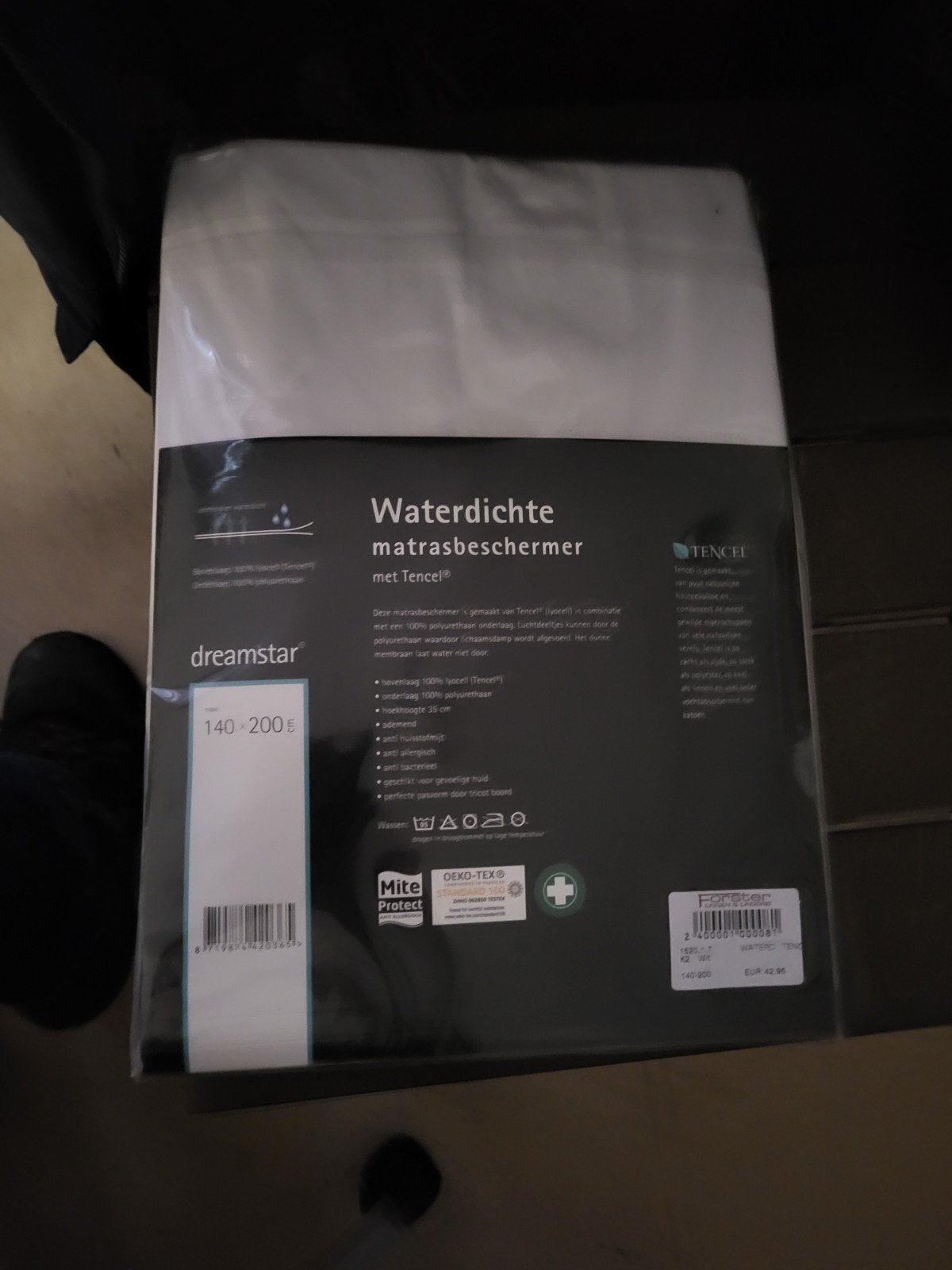 Dreamstar Waterdichte Matrasbeschermer 140x200 Tencel, Ophalen, 140 cm, Matras, 200 cm