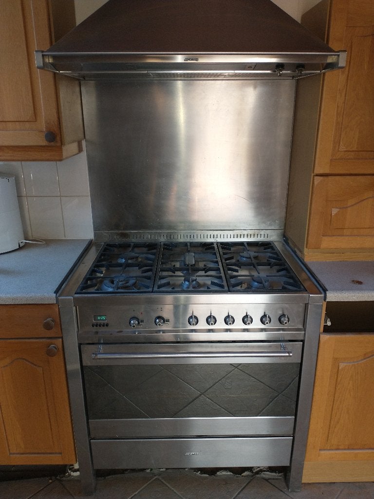 Smeg gasfornuis 90cm, Ophalen, Gebruikt, 60 cm of meer, Gas