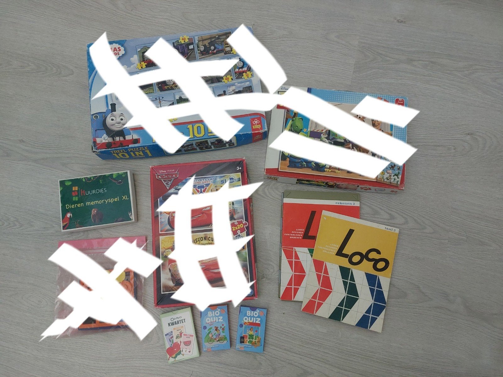 Puzzels, memory, kwartet en loco compleet!, Ophalen, Zo goed als nieuw