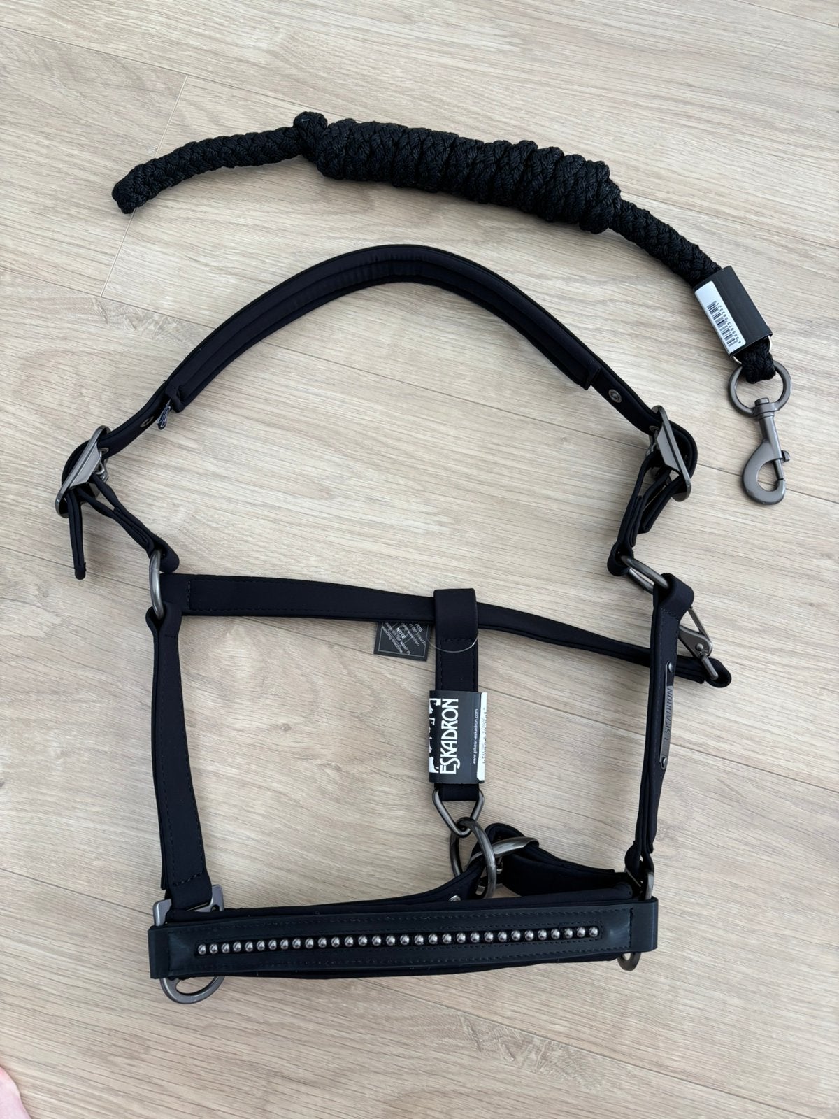 Eskadron halster met touw maat full nieuw, Dieren en Toebehoren, Nieuw, Zwart, Halster, Full