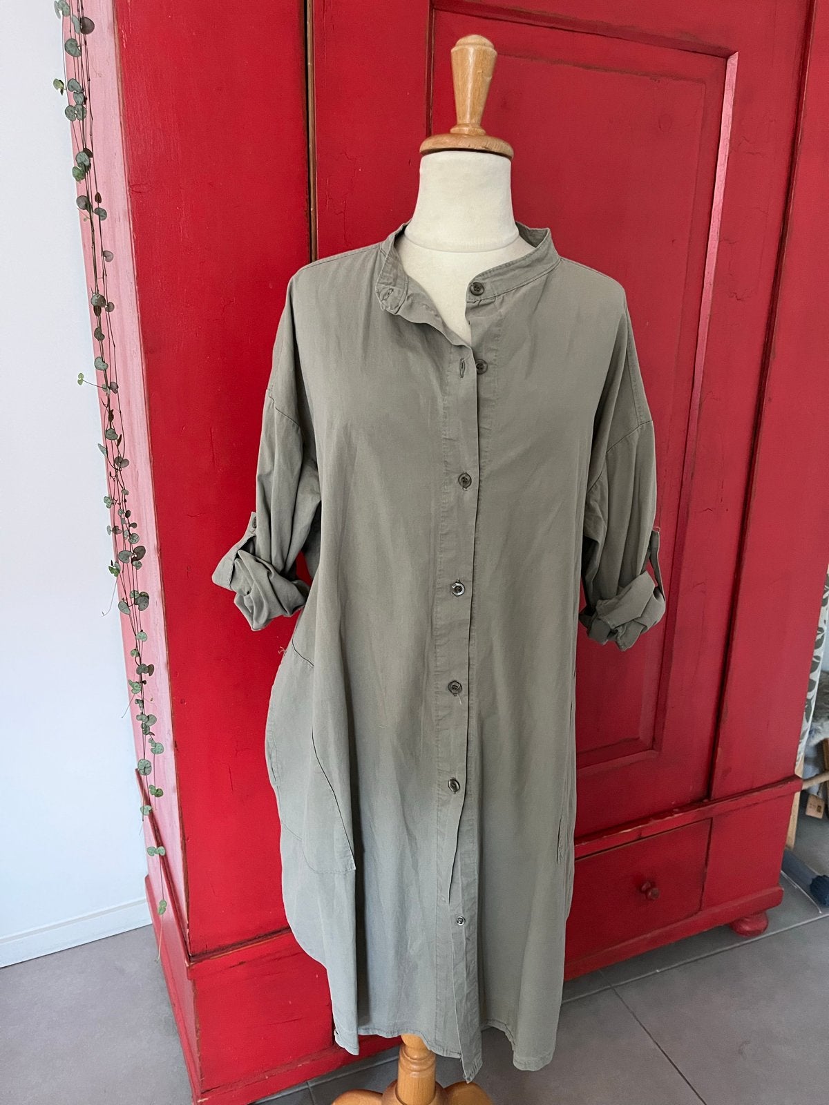 Kaki tuniek Planet maat 42/44, Verzenden, Gedragen, Maat 42/44 (L), Groen