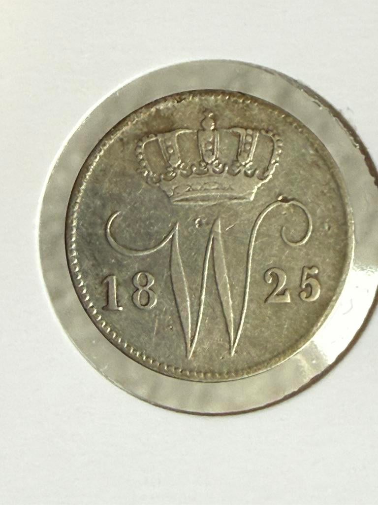 25 cents 1825B, Postzegels en Munten, Munten | Nederland, Zilver, 25 cent, Ophalen of Verzenden, Koningin Wilhelmina