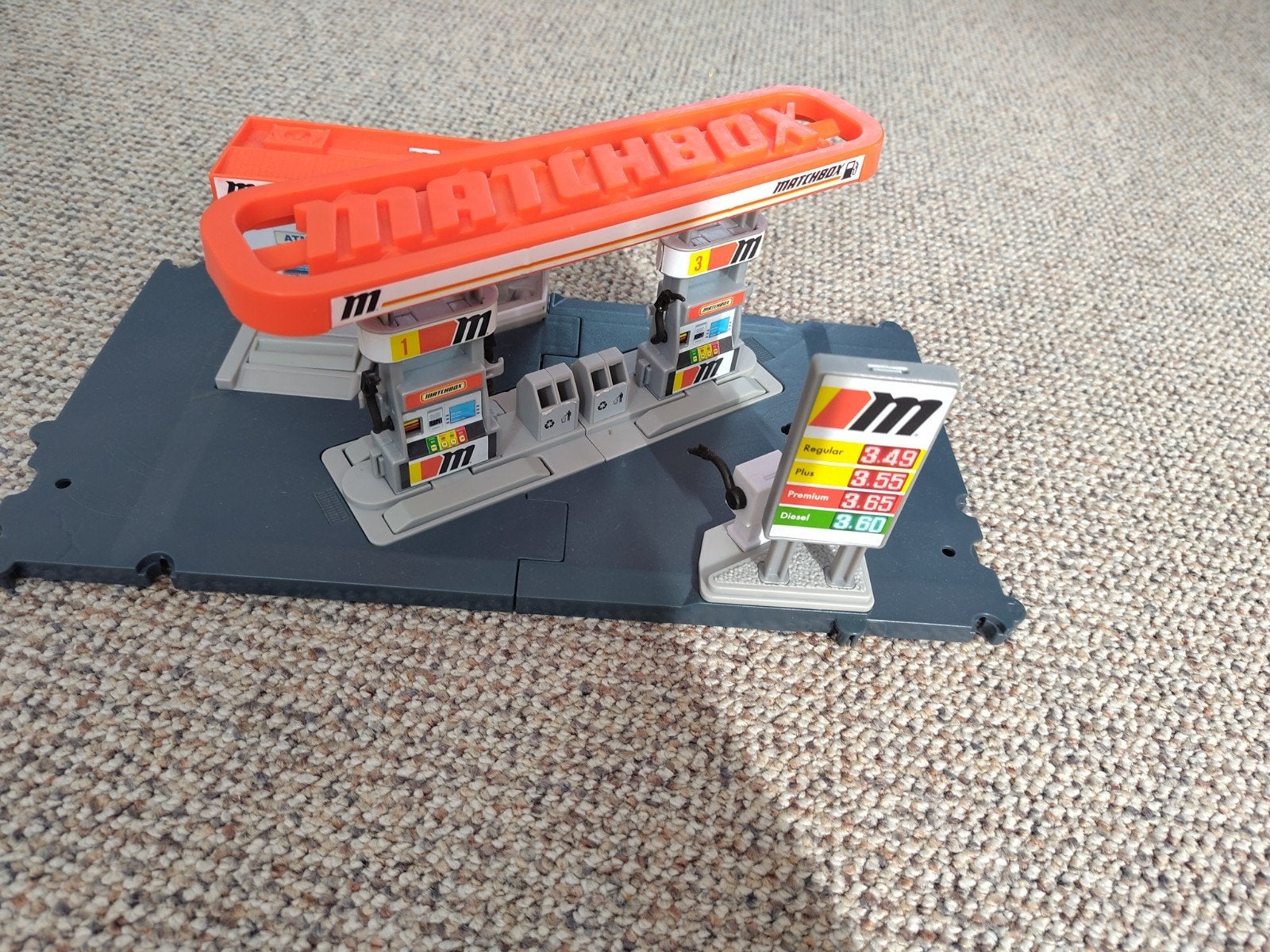 Matchbox benzinestation, Ophalen of Verzenden, Zo goed als nieuw, Handmatig, Overige merken