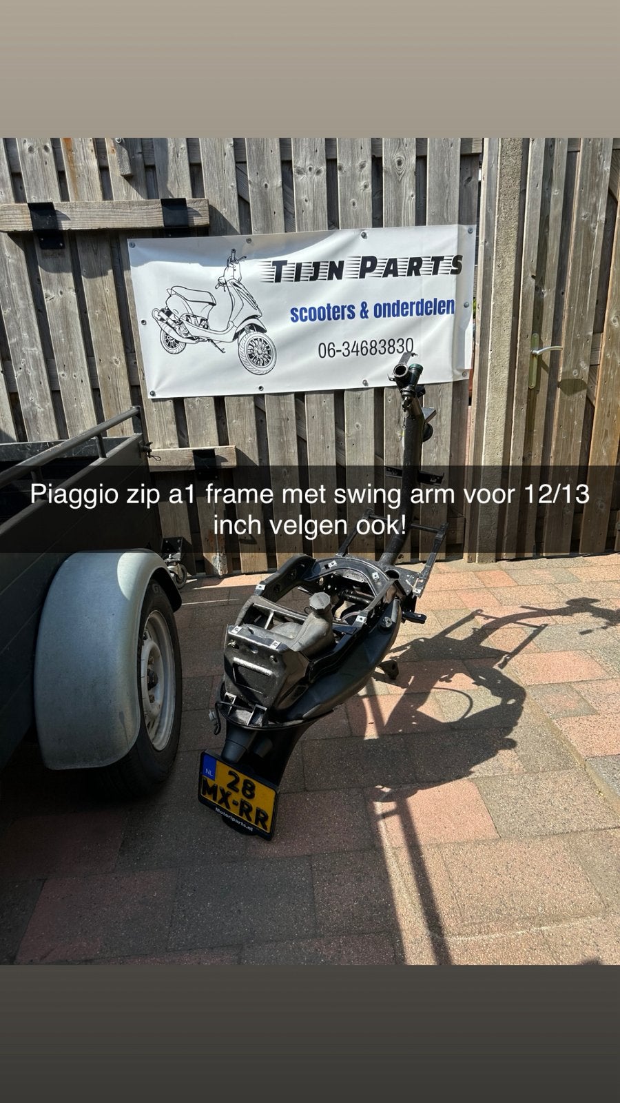Piaggio zip A1 frame swing arm 12/13 inch, Ophalen of Verzenden, Zo goed als nieuw, Frame, Piaggio