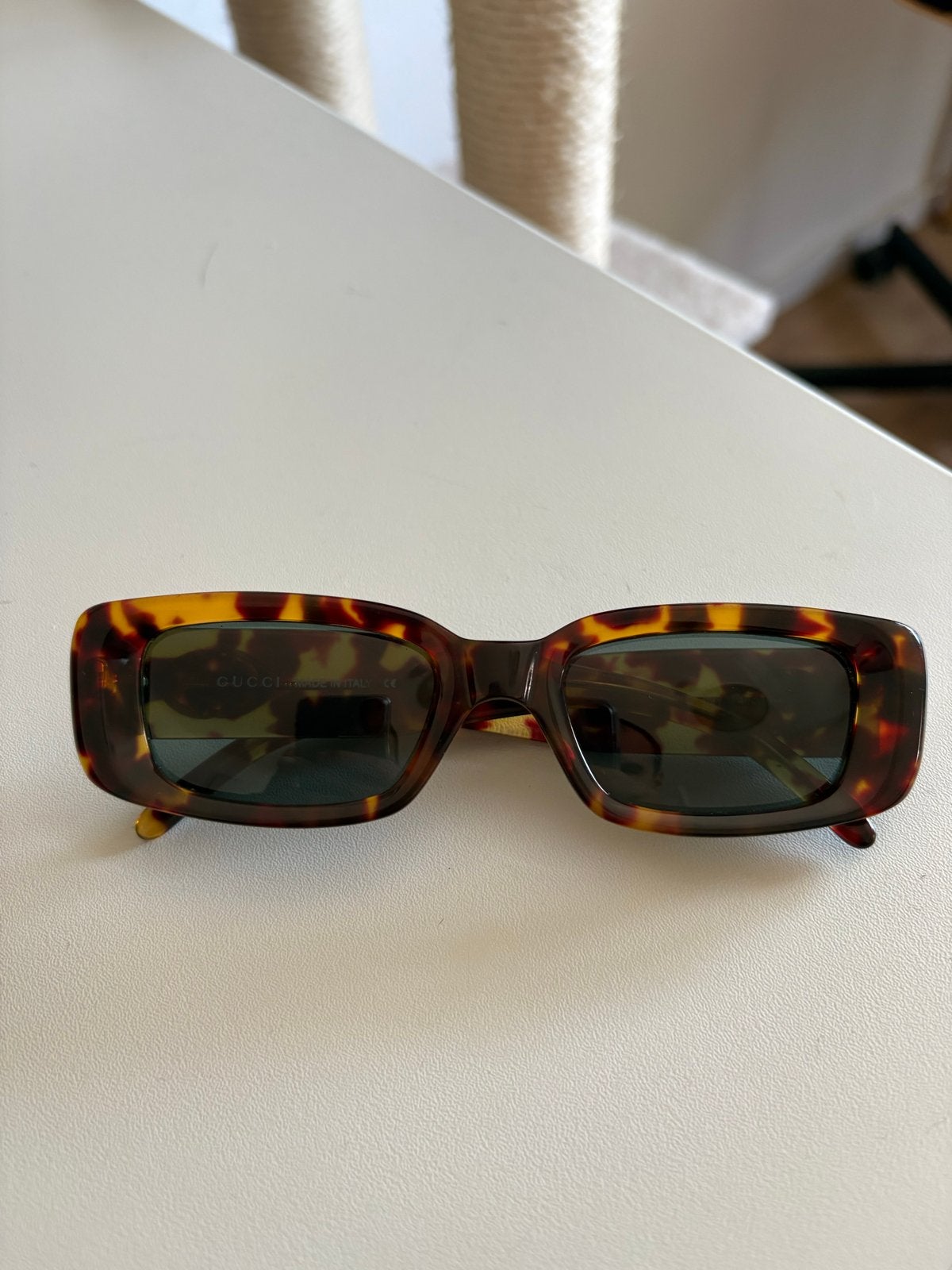 Gucci 2409/S Tortoise met gouden logo, Overige merken, Gebruikt, Zonnebril, Bruin