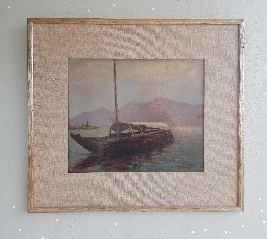 Herman Dirk de Witt Hamer (1875-1951) zeilboot Olieverf, Ophalen of Verzenden