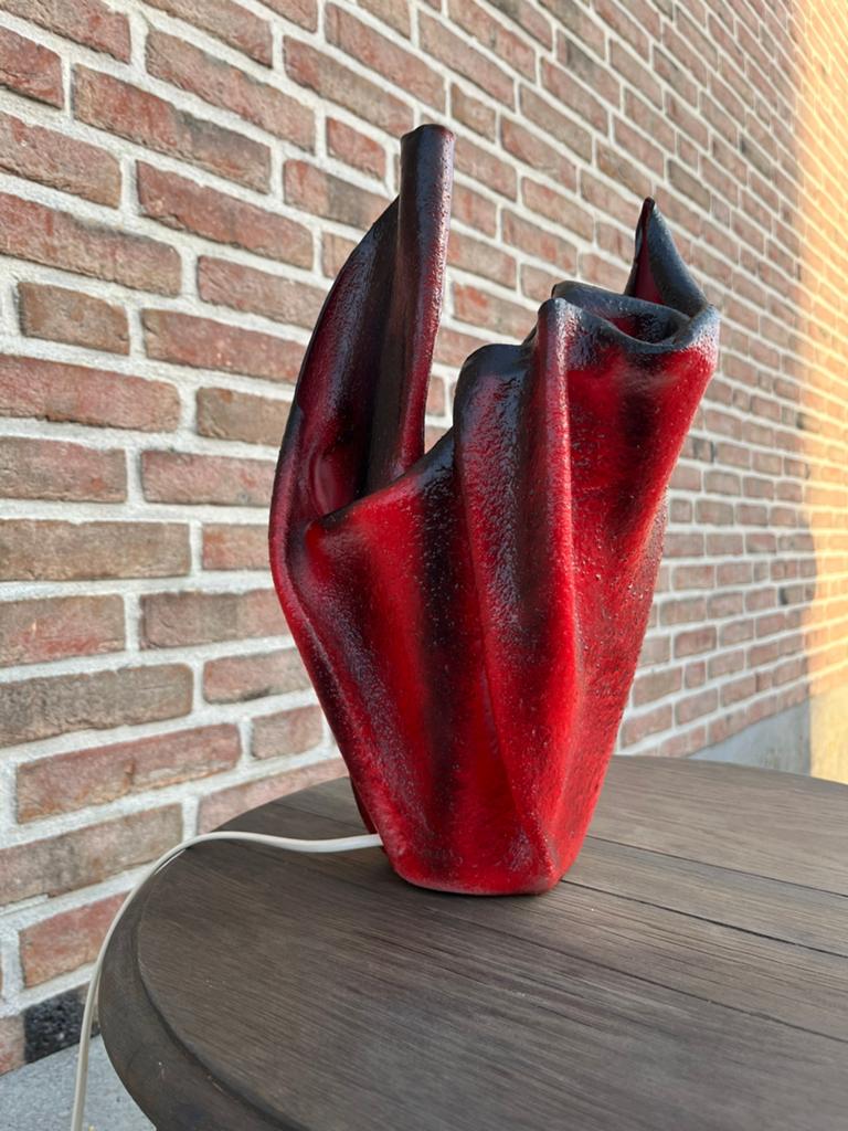 Vintage Franse Georgia Jacob style lamp, Kunststof, Gebruikt, Vintage retro Georgia Jacob style frans design, Ophalen of Verzenden