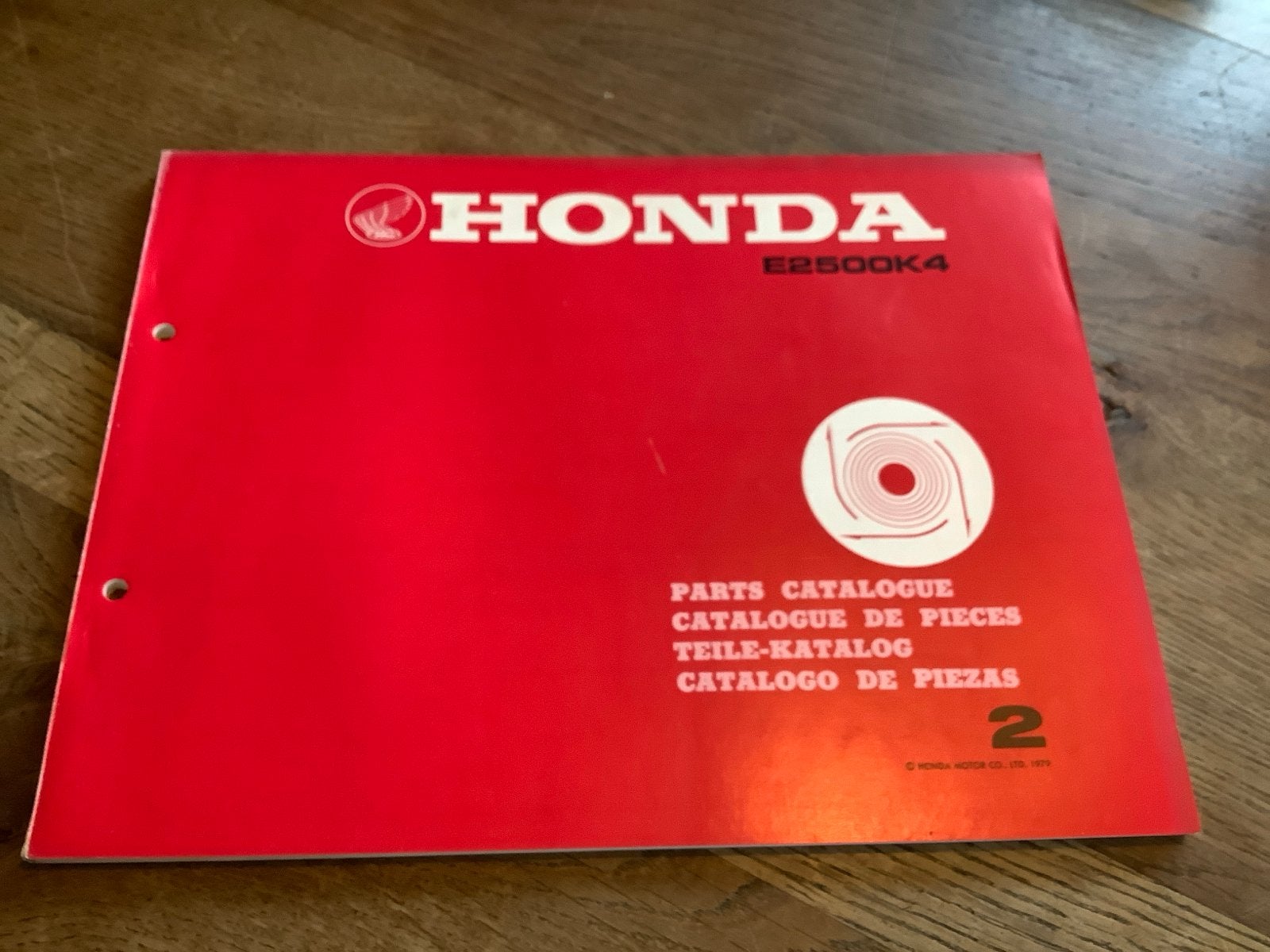 Honda E2500K4 Onderdelen Catalogus - Origineel., Verzenden