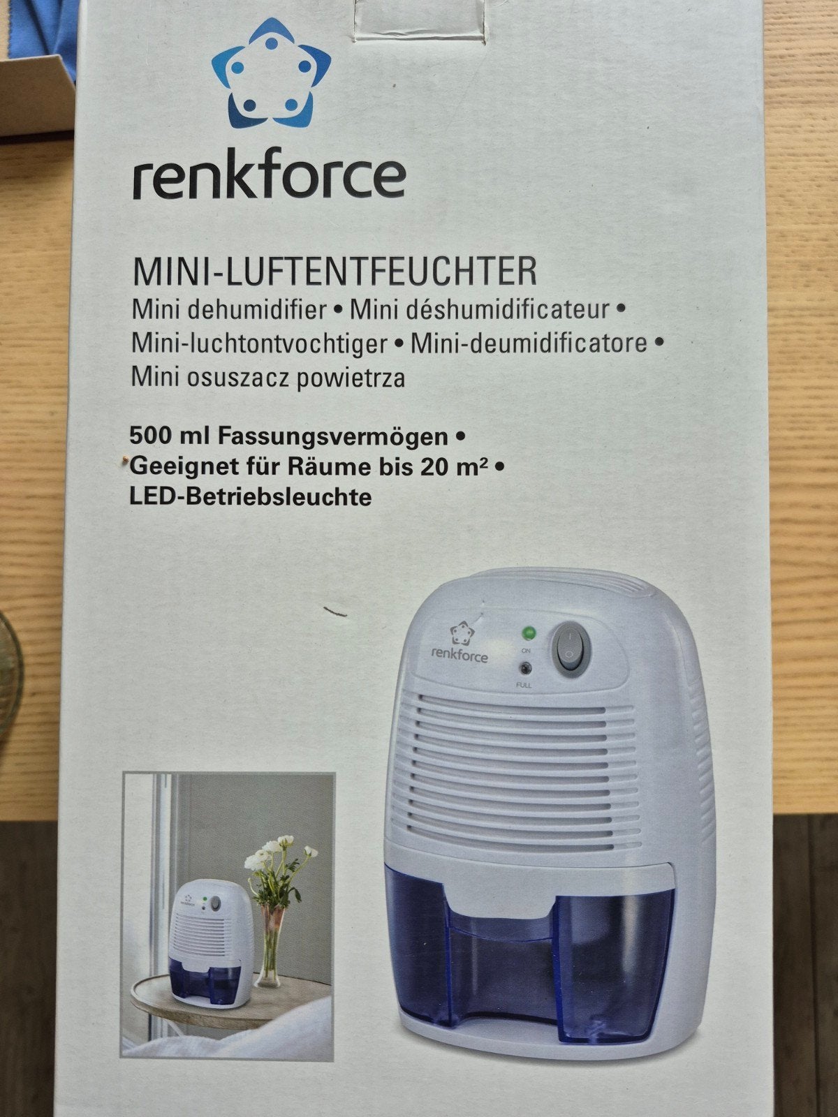Renkforce Mini-Luchtontvochtiger - Nieuw in doos, Ophalen of Verzenden, Nieuw, Luchtontvochter