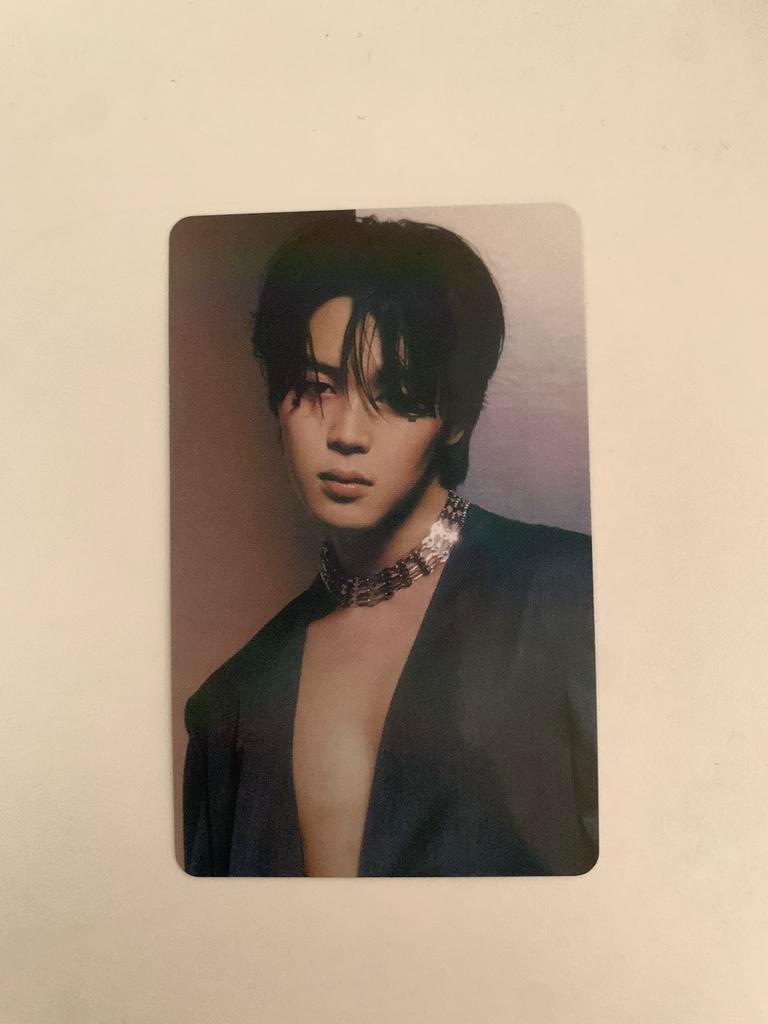 BTS Jimin Face Japan FC Holo photocard, Ophalen of Verzenden, Zo goed als nieuw, Foto of Kaart