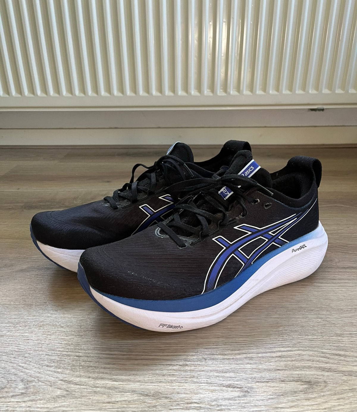 Asics FF Blast Plus | Maat 46 | Hardloopschoenen, Sport en Fitness, Ophalen, Gebruikt, Hardloopschoenen, Hardlopen