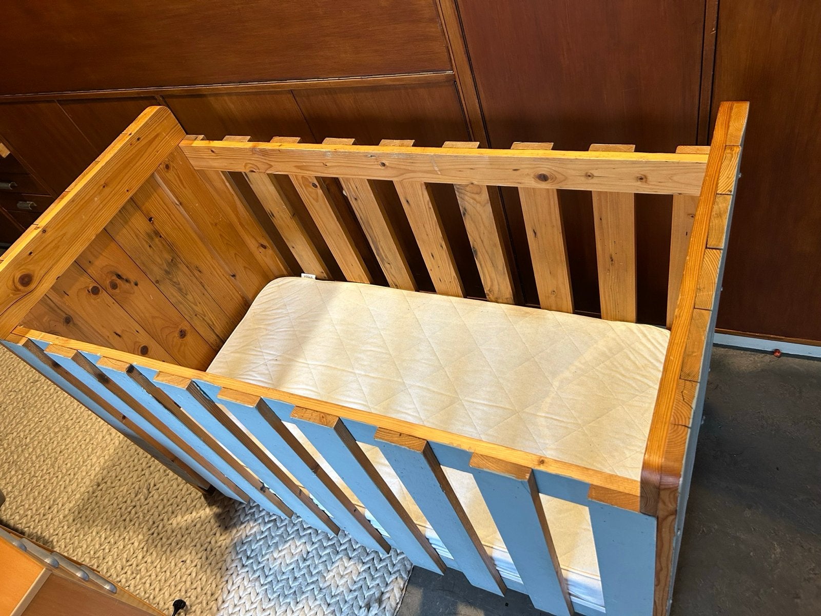 Ledikant stijl Piet Hein Eek, Ophalen, Gebruikt, 70 tot 85 cm, 140 tot 160 cm