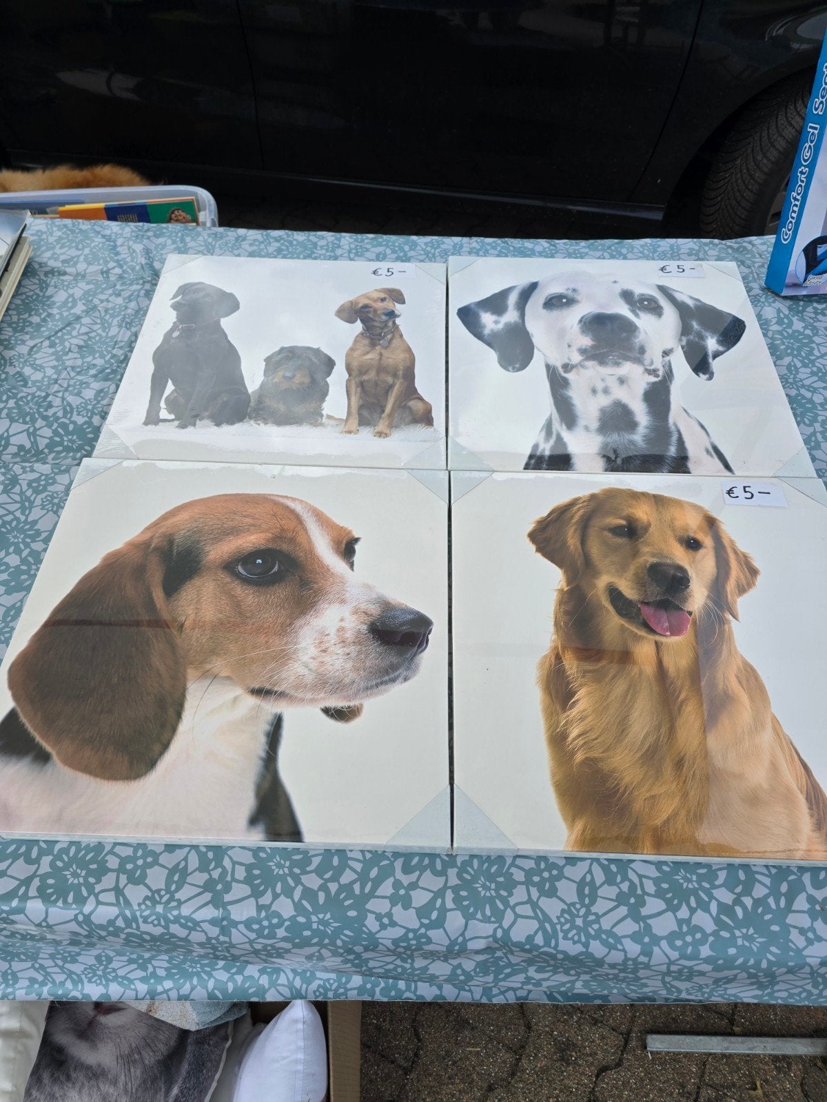 Te koop: Canvas schilderijen honden, Ophalen, Zo goed als nieuw, Schilderij