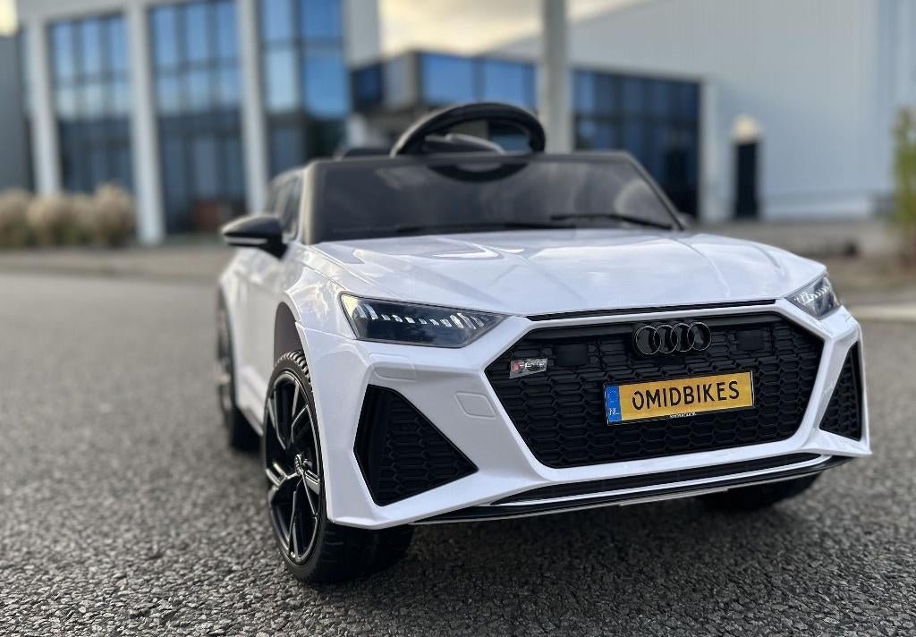 Audi RS6 12v wit Afstandsbediening / Bleutooth / Leder / RU, Ophalen of Verzenden, Nieuw, Overige typen