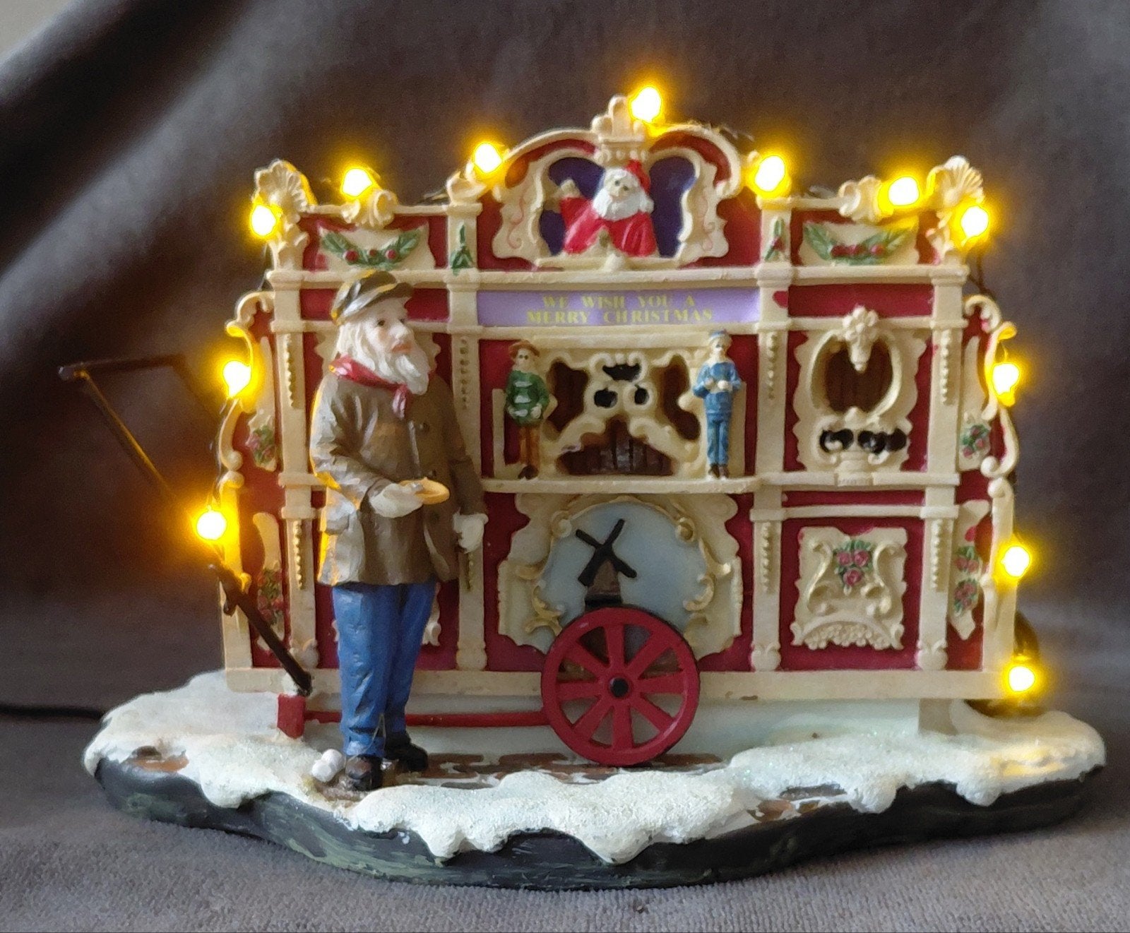 Draaiorgel met verlichting EN muziek, Ophalen of Verzenden