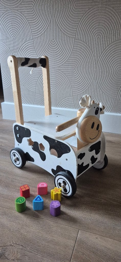 I'm Toy - houten loopkoe - 3in1, Kinderen en Baby's, Ophalen, Gebruikt, Duw- of Trekspeelgoed
