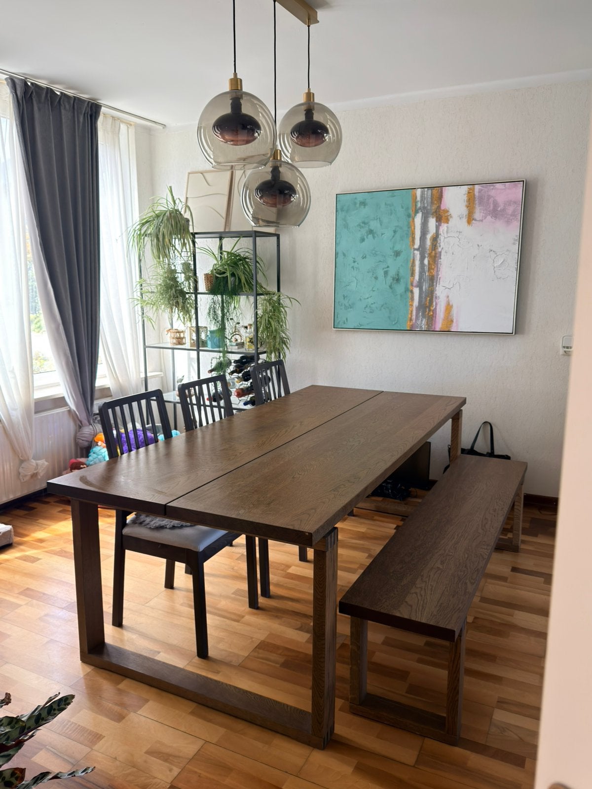 FOR SALE: IKEA DINING TABLE, Ophalen, Gebruikt, 200 cm of meer, 50 tot 100 cm